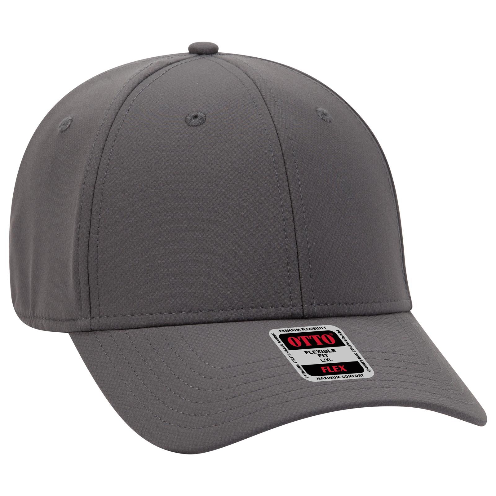 Custom Embroidered or DTF Printed - OTTO CAP® OTTO FLEX® Fitted UPF 50+ 6 Panel Low Profile Baseball Cap