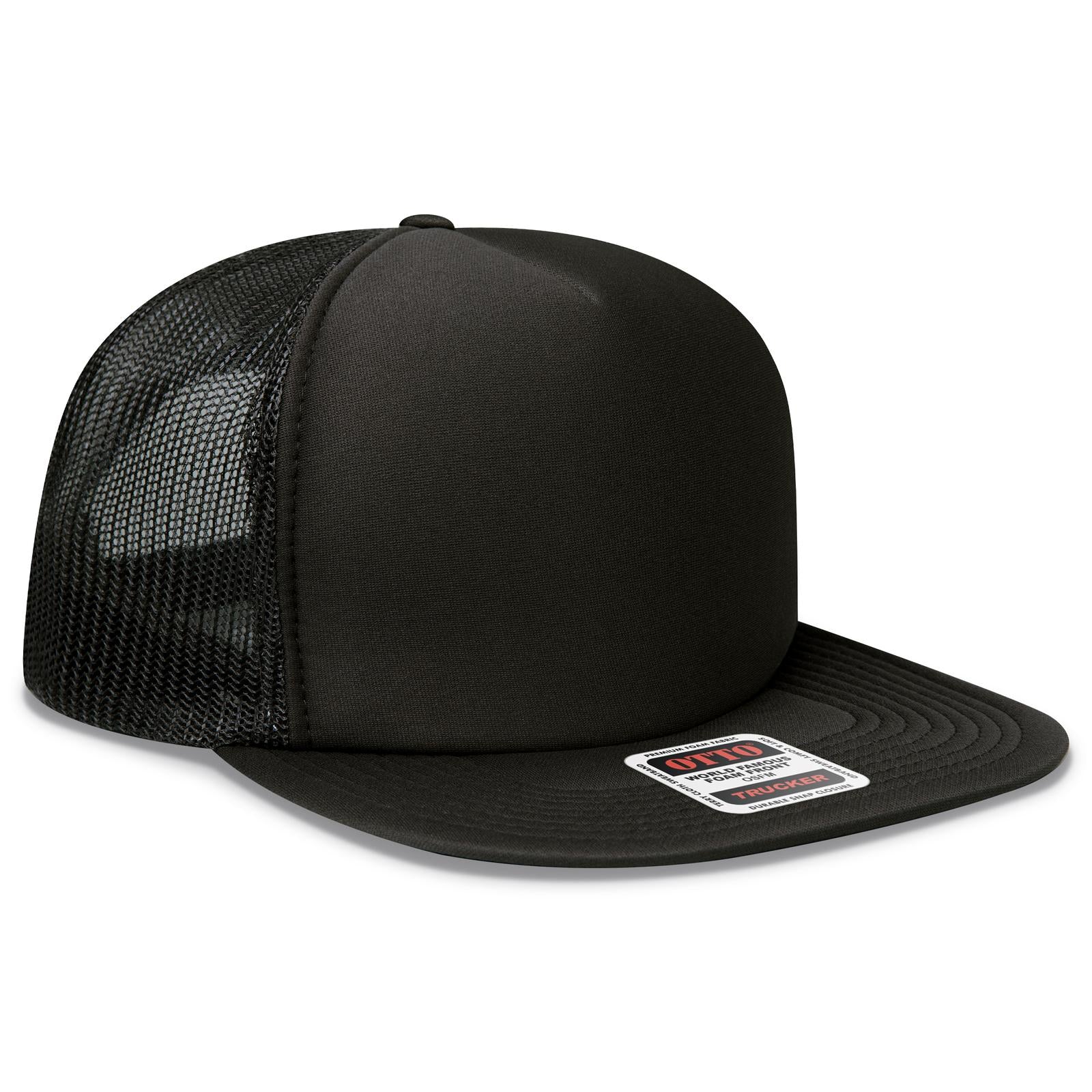 Custom Embroidered or DTF Printed - OTTO CAP® OTTO SNAP 5 Panel High Crown Mesh Back Trucker Snapback Hat