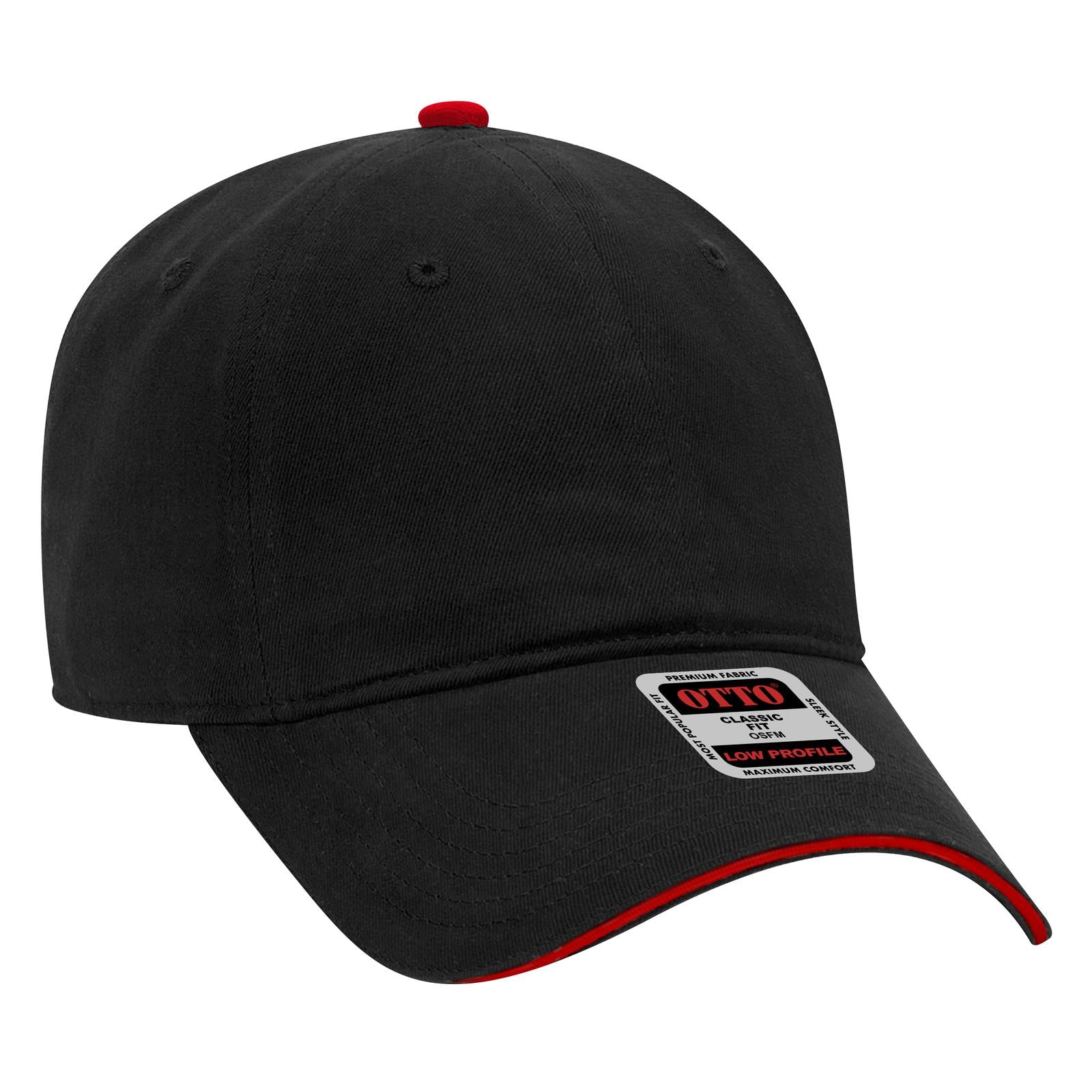 Custom Embroidered or DTF Printed - OTTO CAP® 6 Panel Low Profile Baseball Cap
