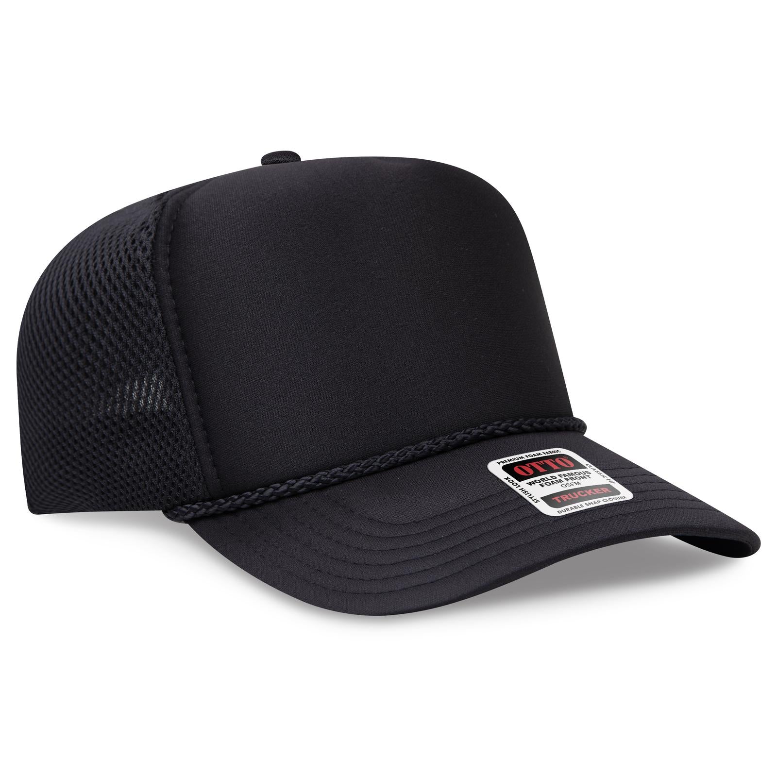Custom Embroidered or DTF Printed - OTTO CAP® 5 Panel High Crown Air Mesh Back Trucker Hat