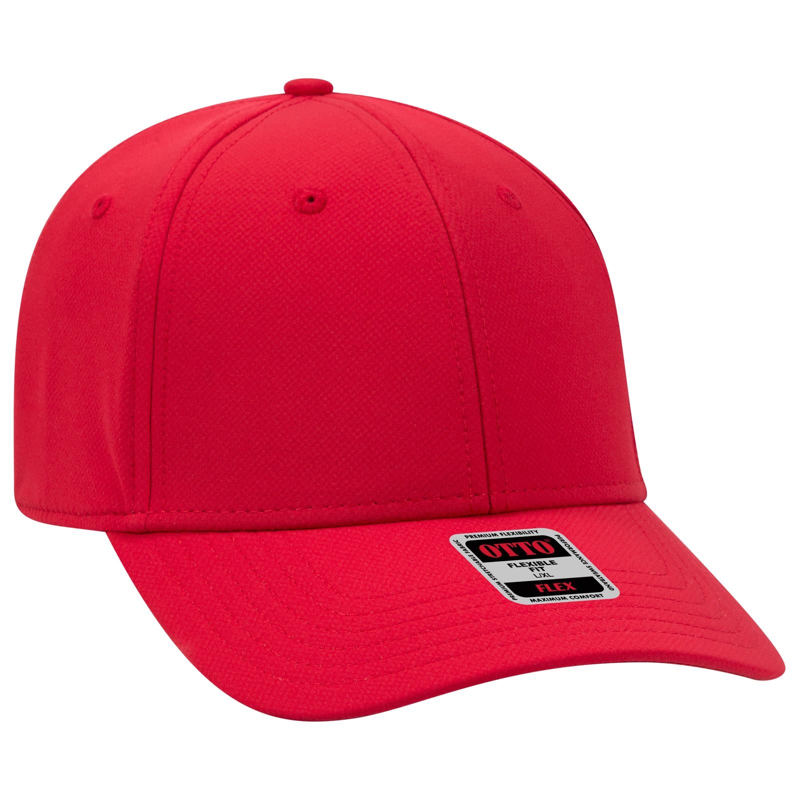 Custom Embroidered or DTF Printed - OTTO CAP® OTTO FLEX® Fitted UPF 50+ 6 Panel Low Profile Baseball Cap