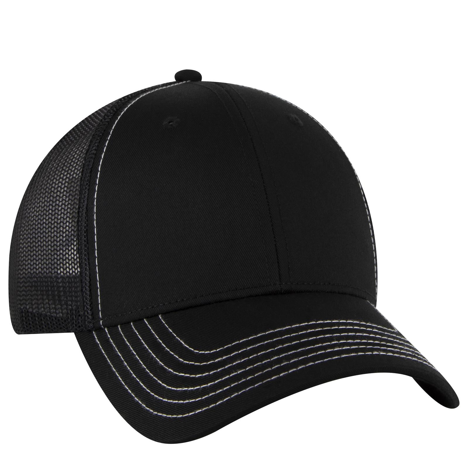 Custom Embroidered - OTTO CAP 6 Panel Low Profile Mesh Back Trucker Hat