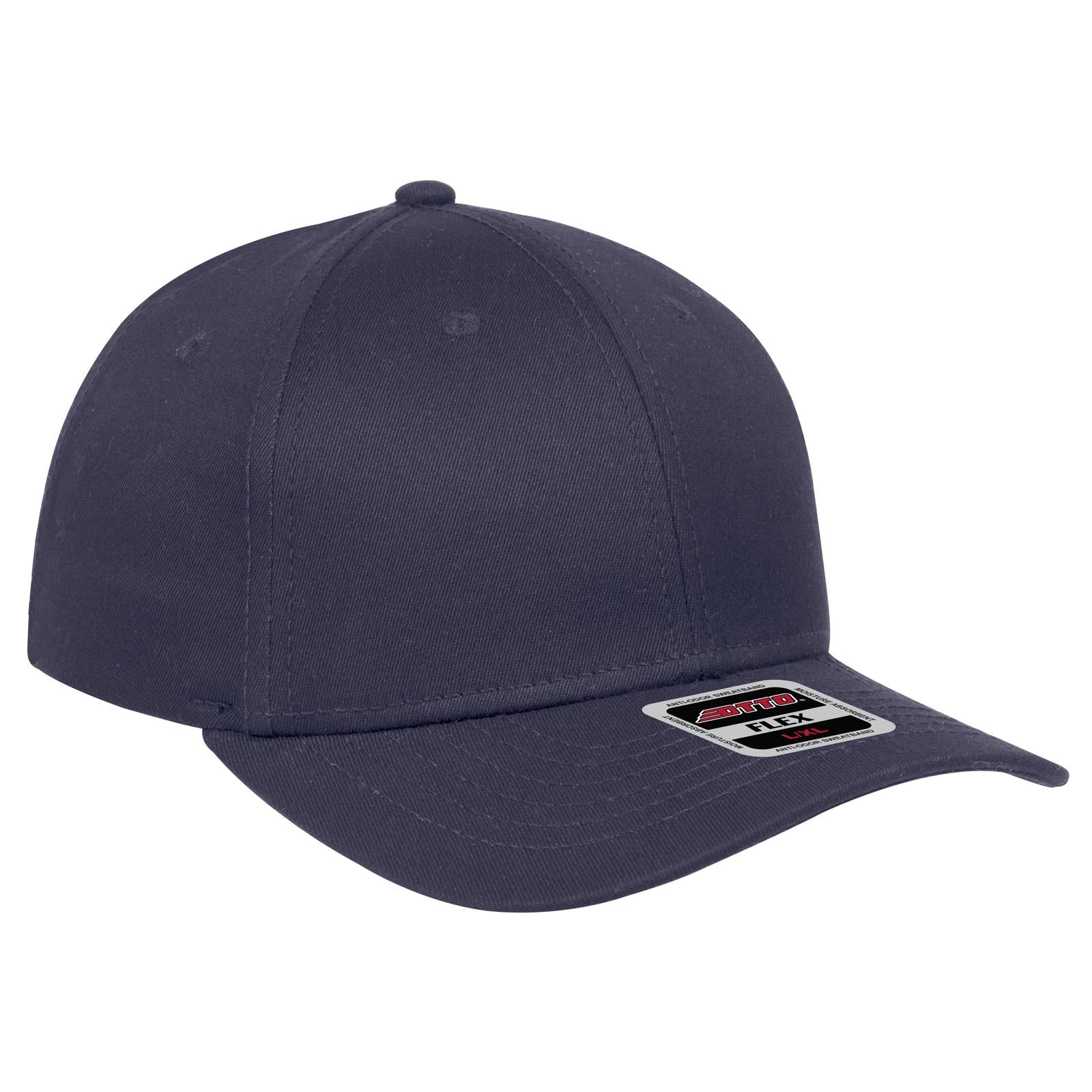 Custom Embroidered or DTF Printed - OTTO CAP® OTTO FLEX® Fitted 6 Panel Slim Fit Low Profile Baseball Cap
