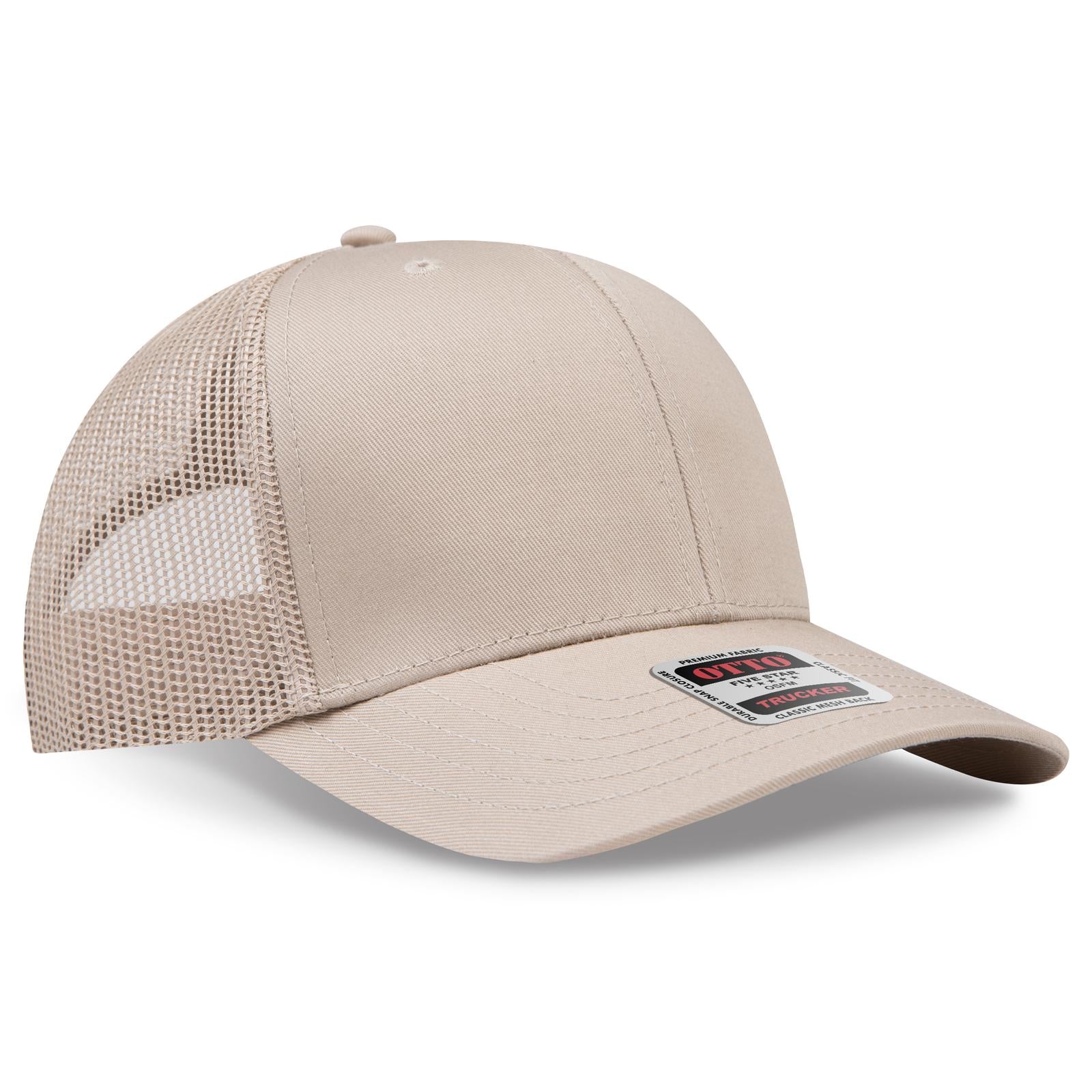 Custom Embroidered or DTF Printed - OTTO CAP® 6 Panel Mid Profile Mesh Back Trucker Hat