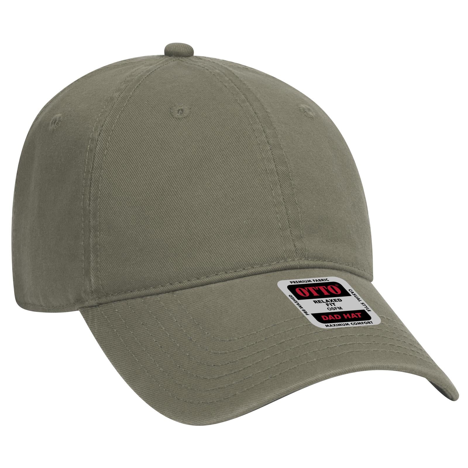 Custom Embroidered or DTF Printed - OTTO CAP® 6 Panel Low Profile Dad Hat