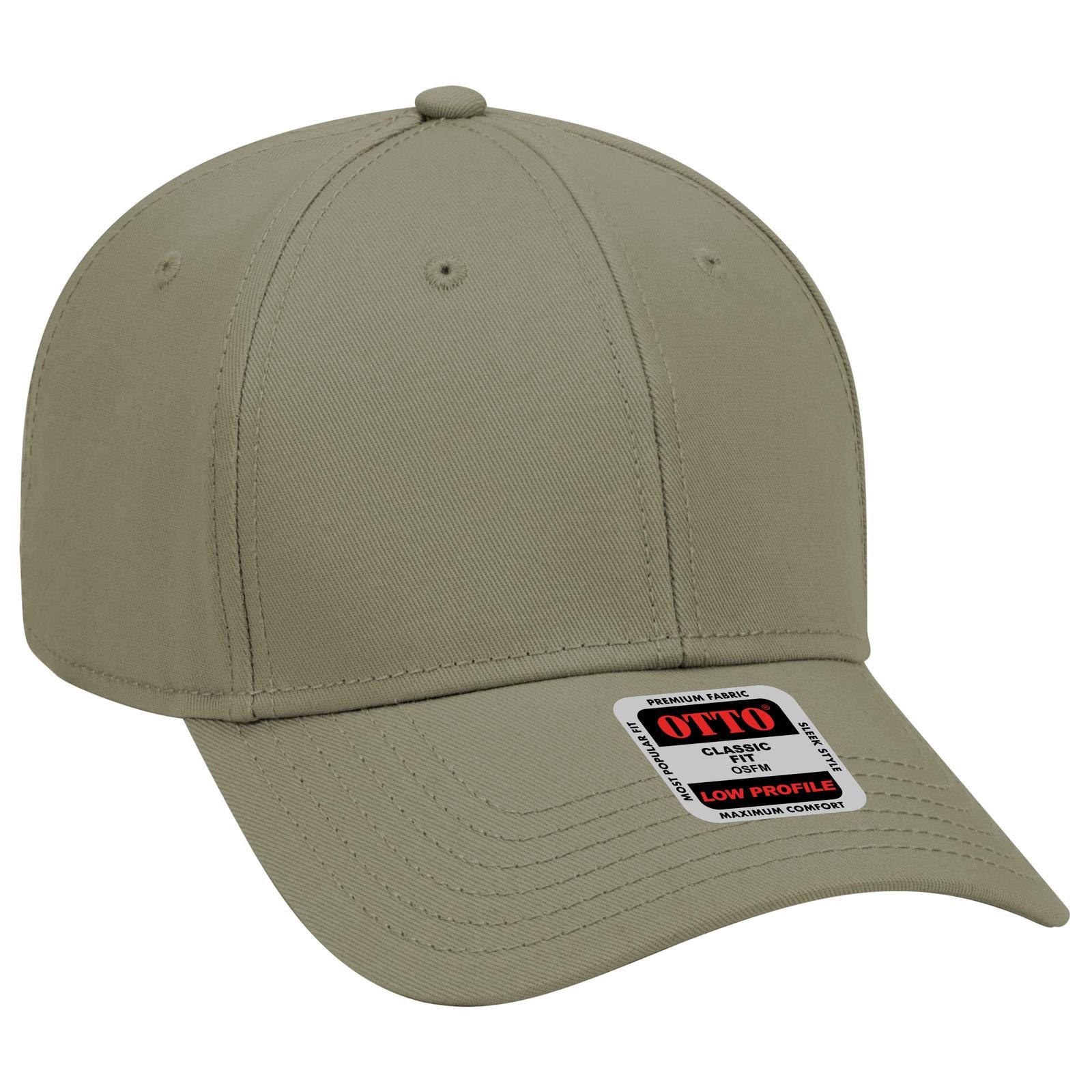 Custom Embroidered or DTF Printed - OTTO CAP® 6 Panel Low Profile Baseball Cap