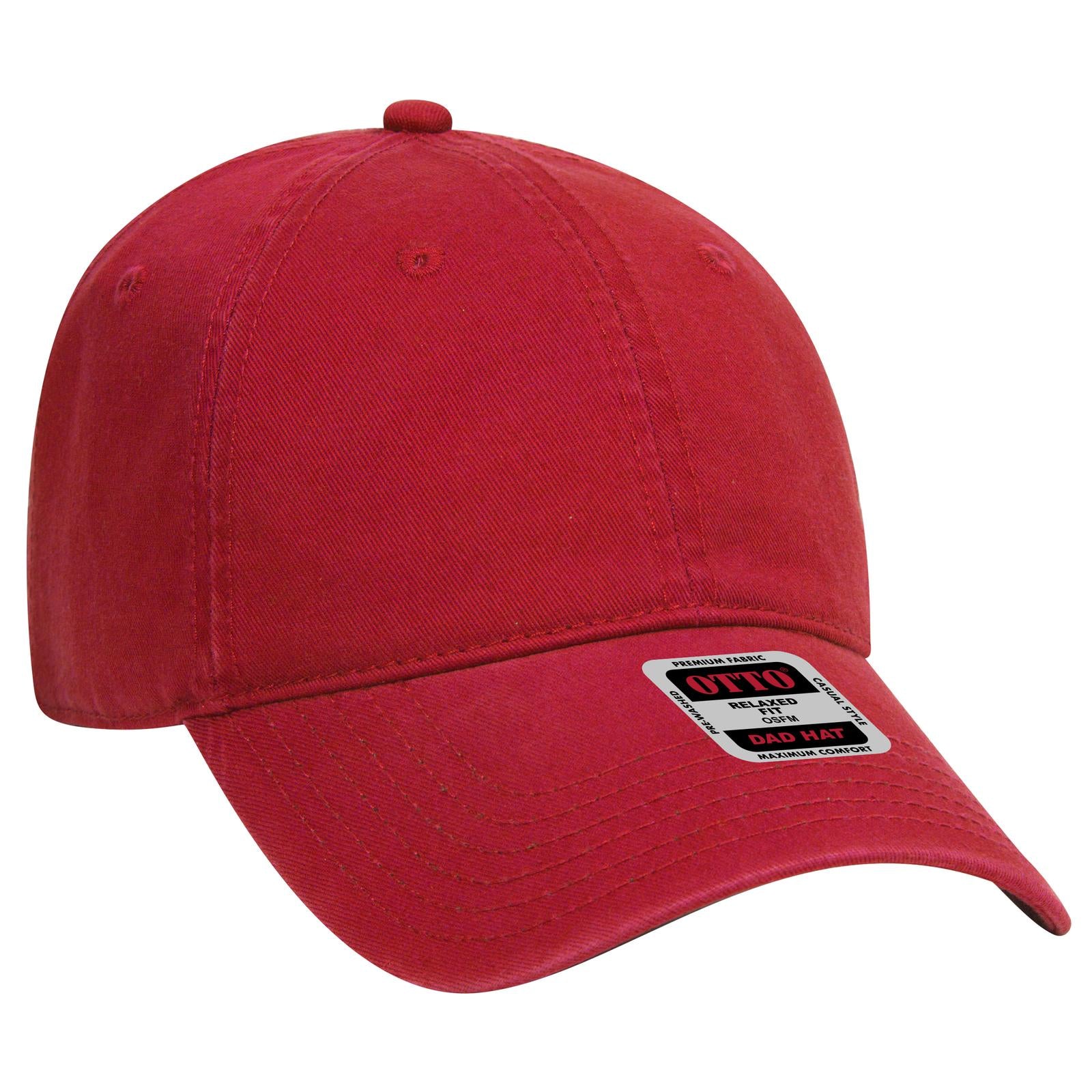 Custom Embroidered or DTF Printed - OTTO CAP® 6 Panel Low Profile Dad Hat
