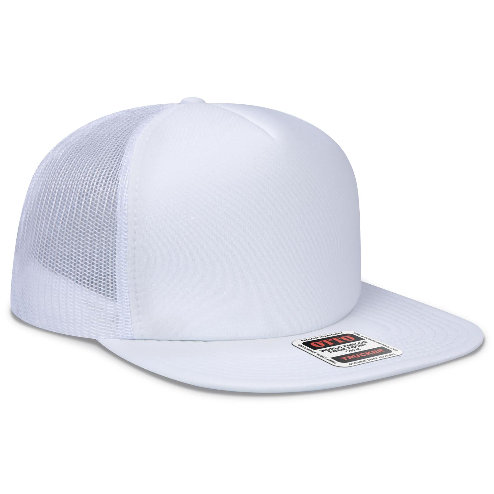 Custom Embroidered or DTF Printed - OTTO CAP® OTTO SNAP 5 Panel High Crown Mesh Back Trucker Snapback Hat
