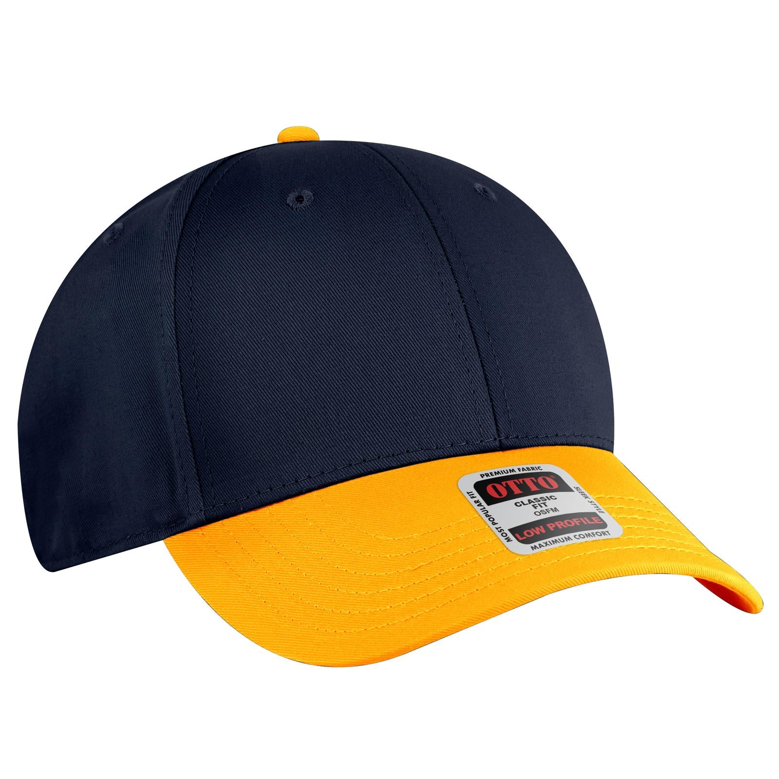 Custom Embroidered or DTF Printed - OTTO CAP® 6 Panel Low Profile Baseball Cap