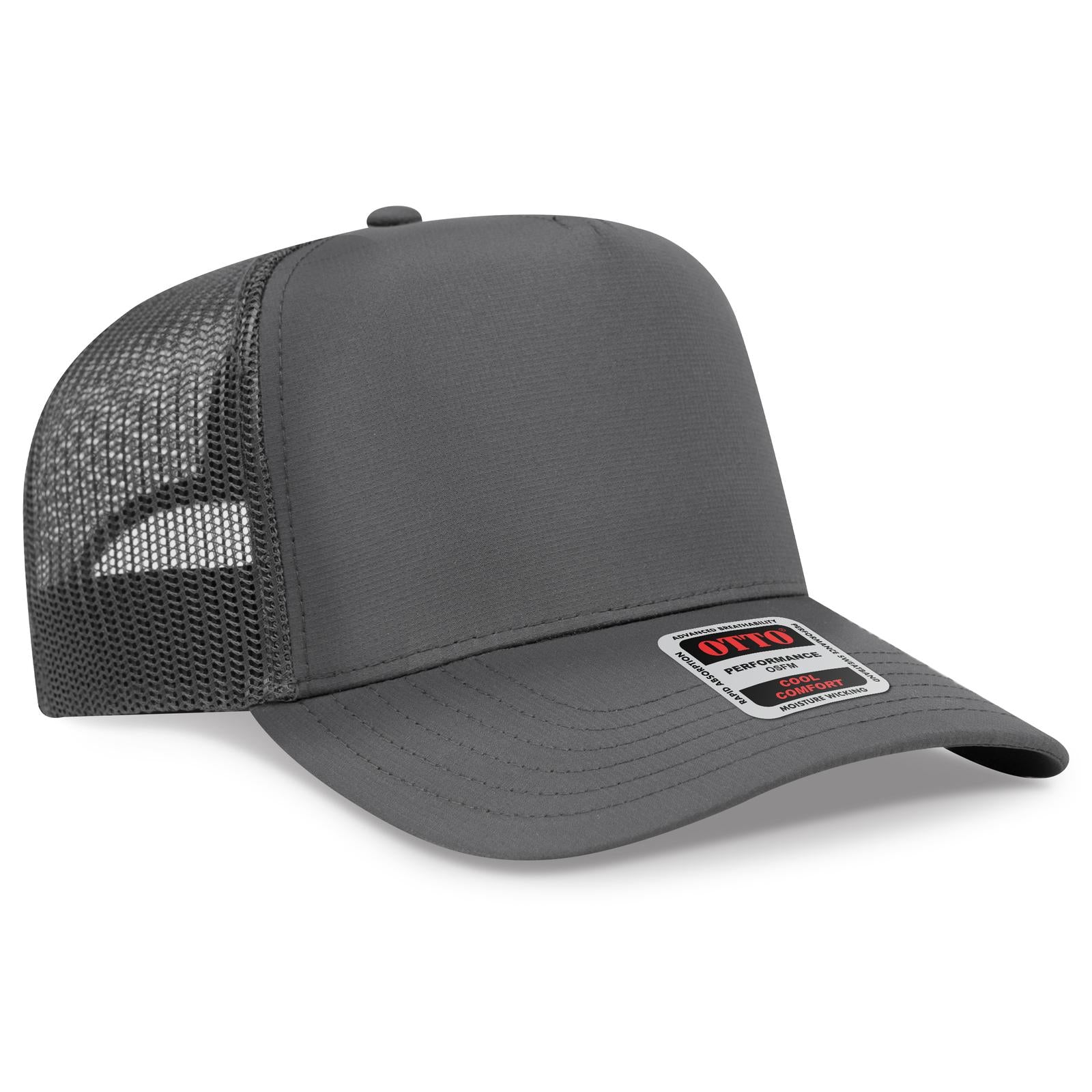 Custom Embroidered or DTF Printed - OTTO CAP® 5 Panel Mid Profile Mesh Back Trucker Hat