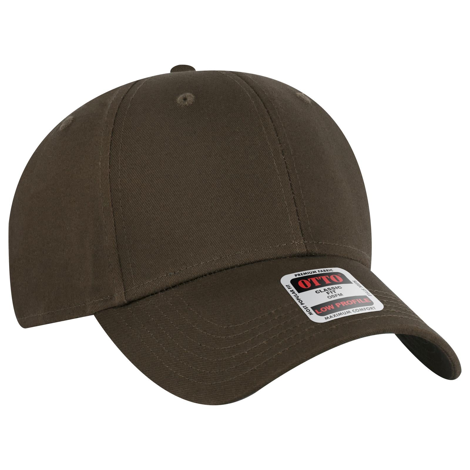 Custom Embroidered or DTF Printed - OTTO CAP® 6 Panel Low Profile Baseball Cap