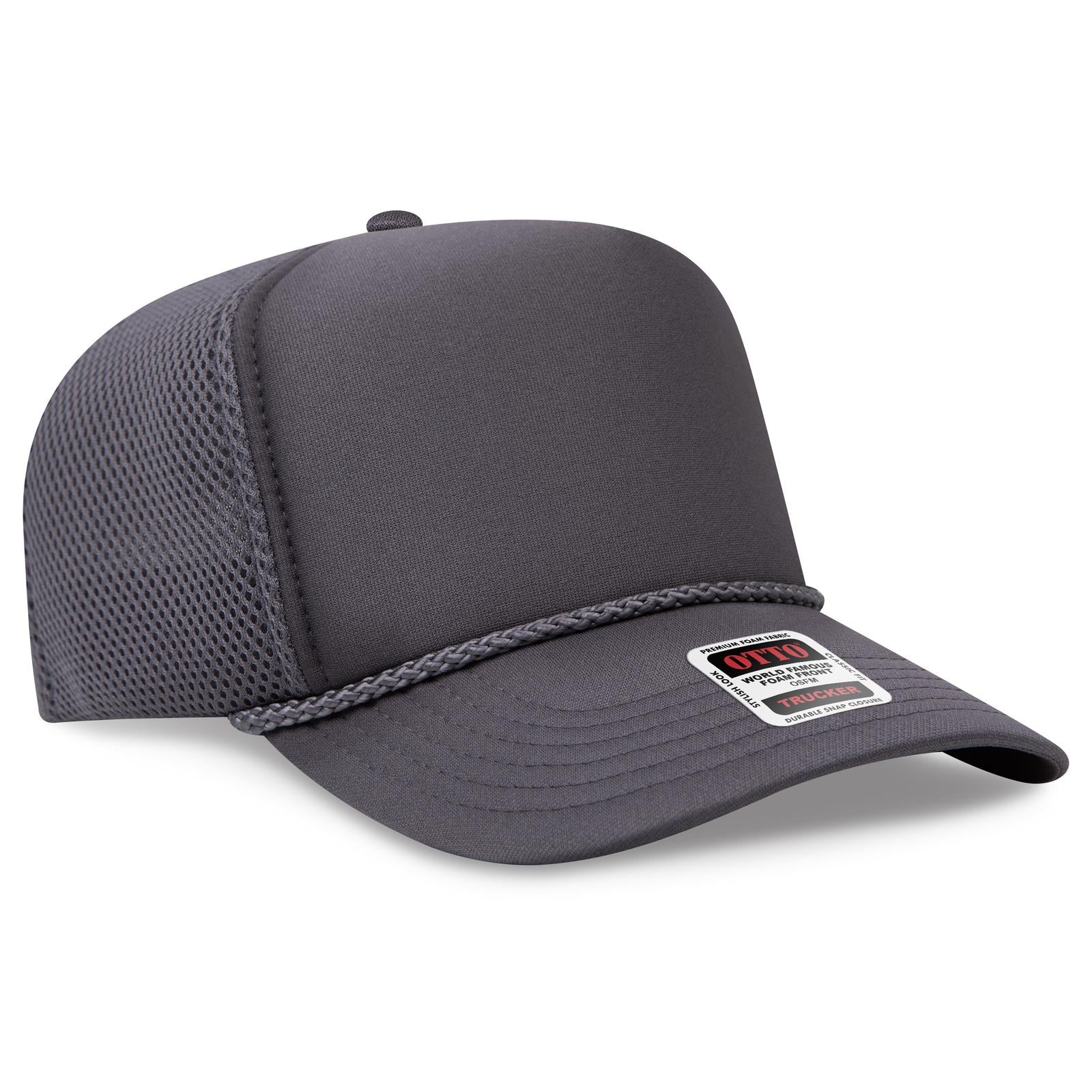 Custom Embroidered or DTF Printed - OTTO CAP® 5 Panel High Crown Air Mesh Back Trucker Hat