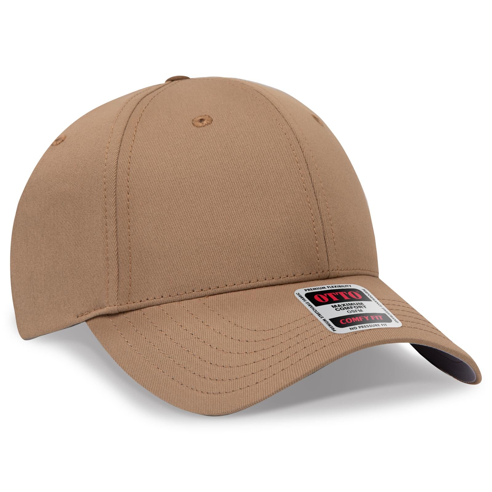 Custom Embroidered or DTF Printed - OTTO CAP® OTTO COMFY FIT® 6 Panel Low Profile Baseball Cap