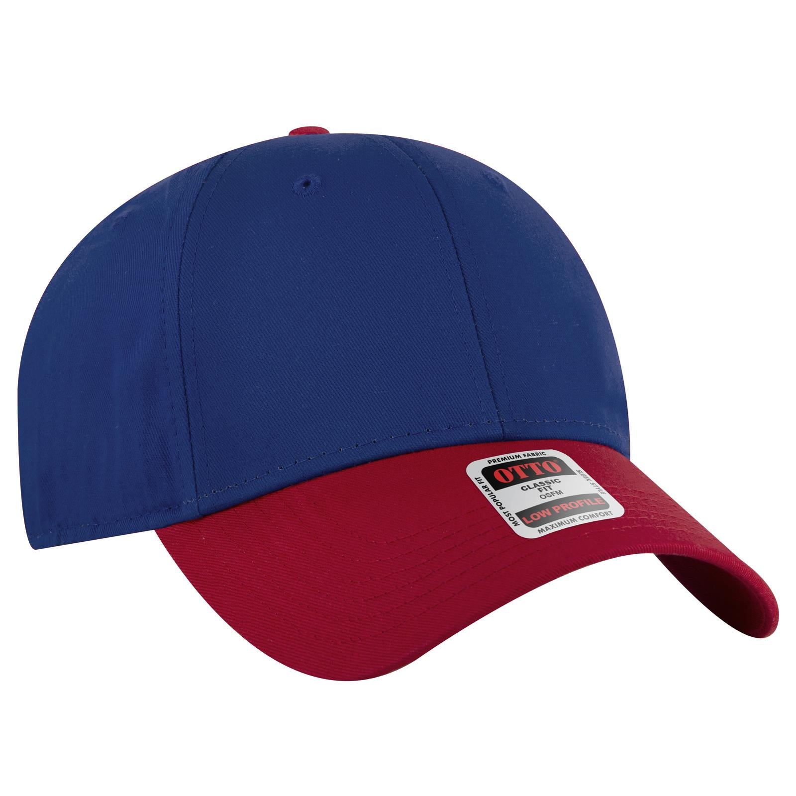 Custom Embroidered or DTF Printed - OTTO CAP® 6 Panel Low Profile Baseball Cap