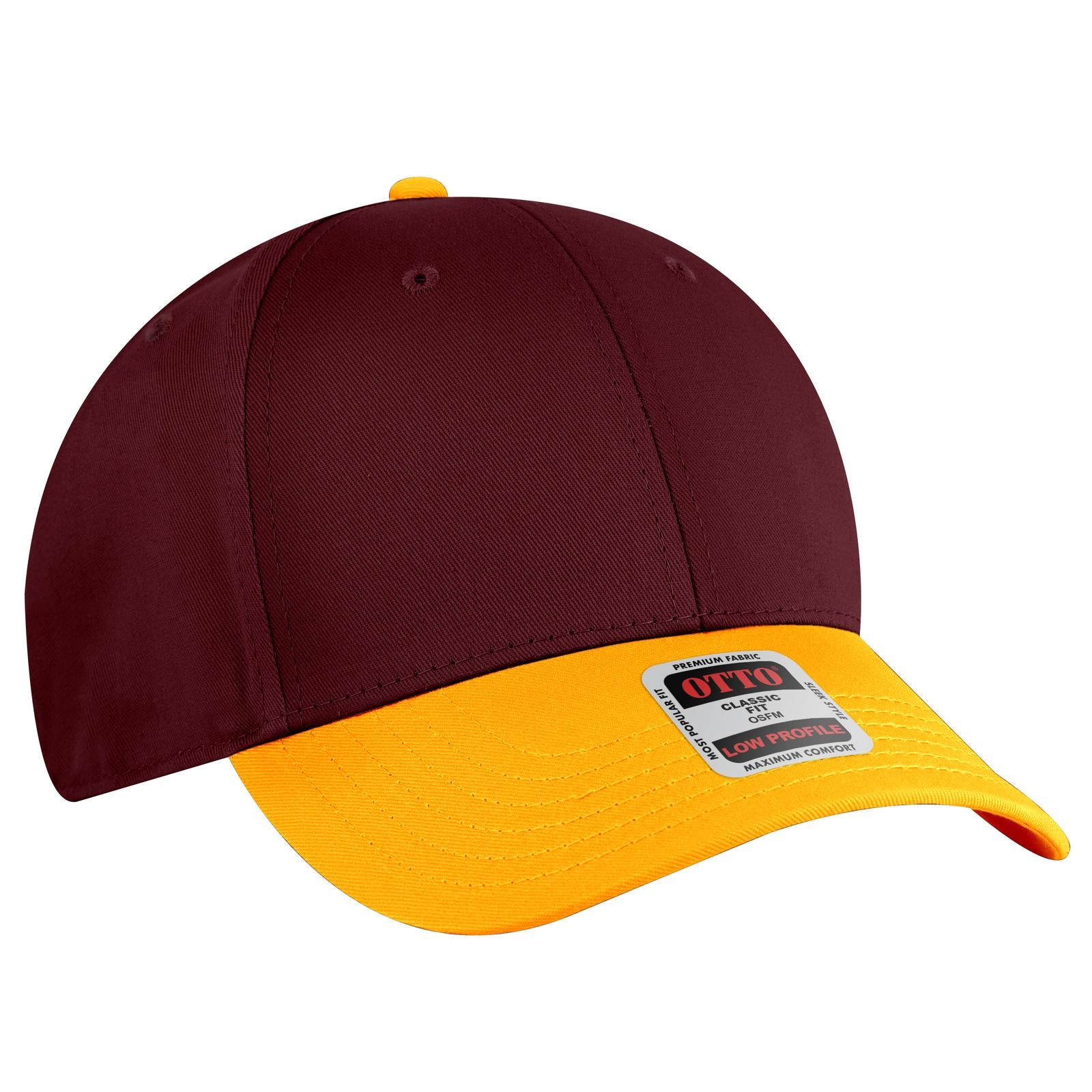 Custom Embroidered or DTF Printed - OTTO CAP® 6 Panel Low Profile Baseball Cap