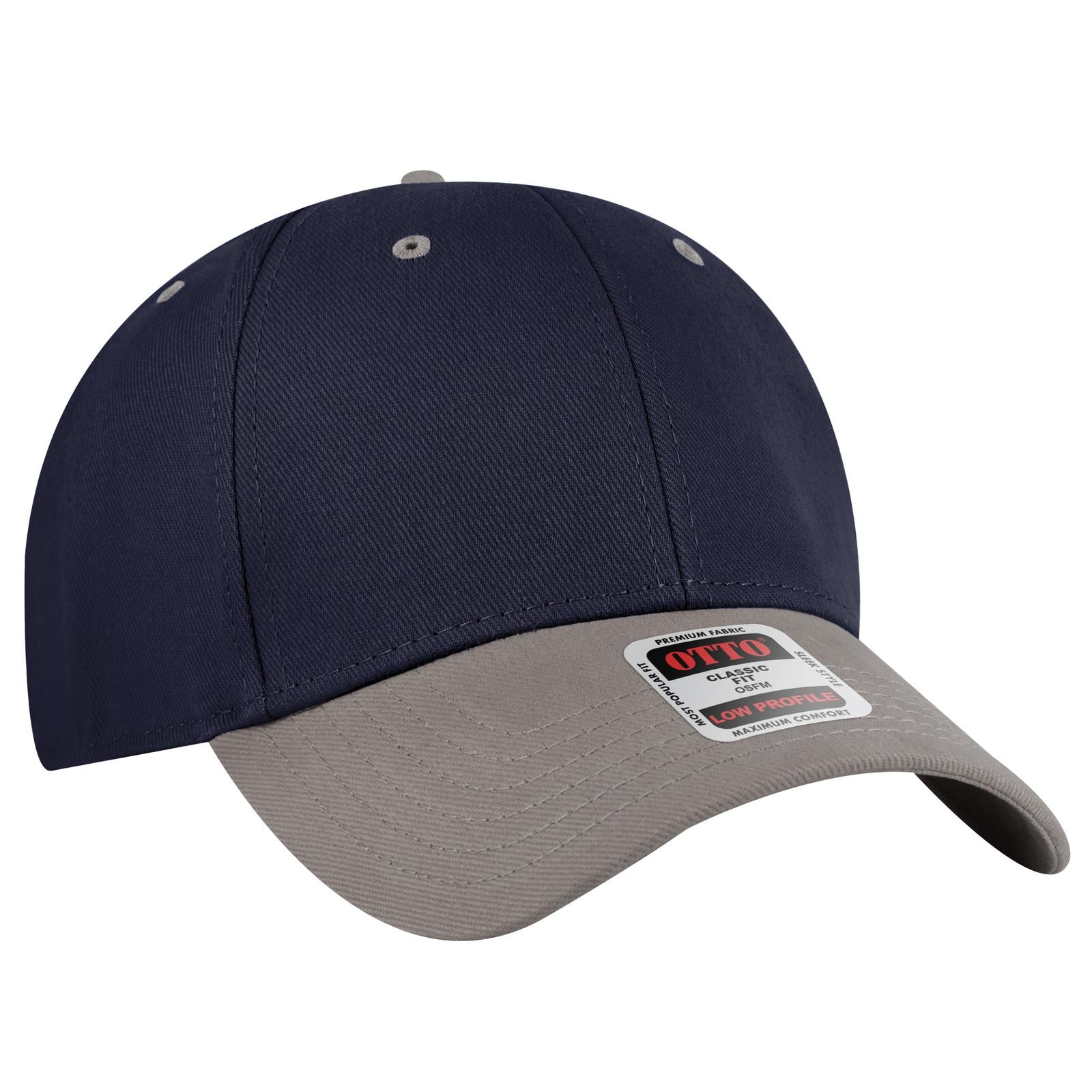 Custom Embroidered or DTF Printed - OTTO CAP® 6 Panel Low Profile Baseball Cap