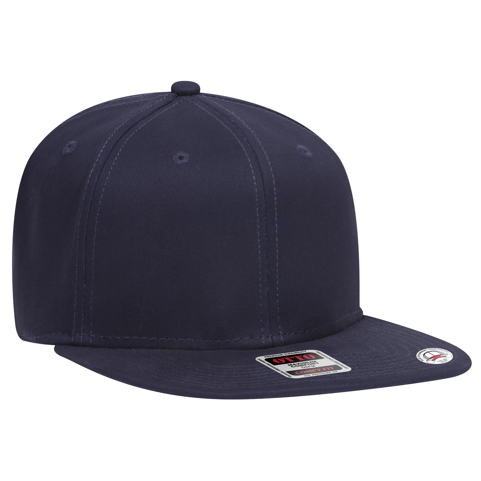 Custom Embroidered or DTF Printed - OTTO CAP® OTTO COMFY FIT® 6 Panel Pro Style Snapback Hat