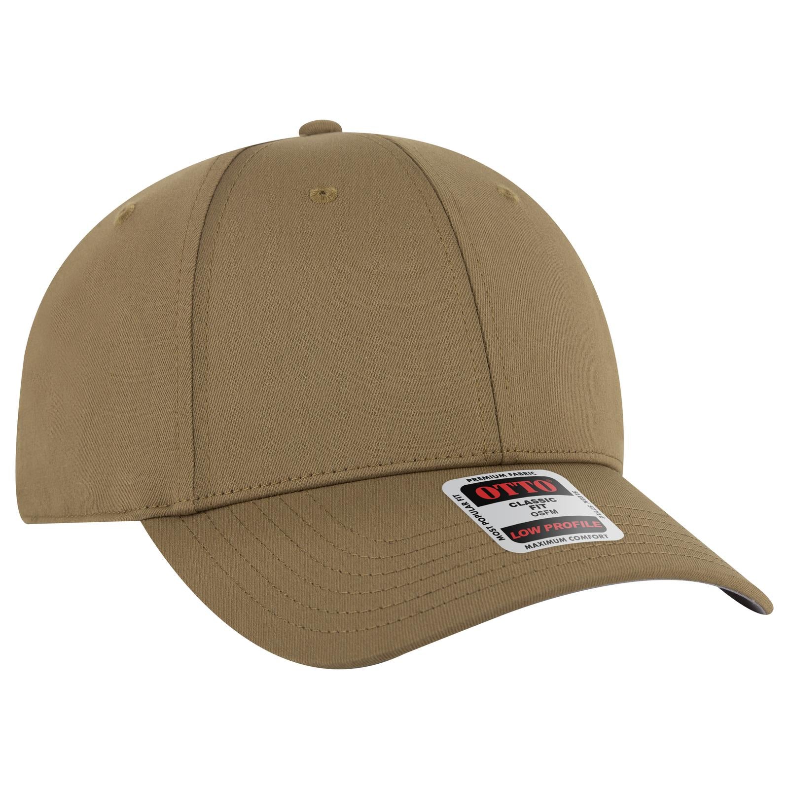 Custom Embroidered or DTF Printed - OTTO CAP® 6 Panel Low Profile Baseball Cap