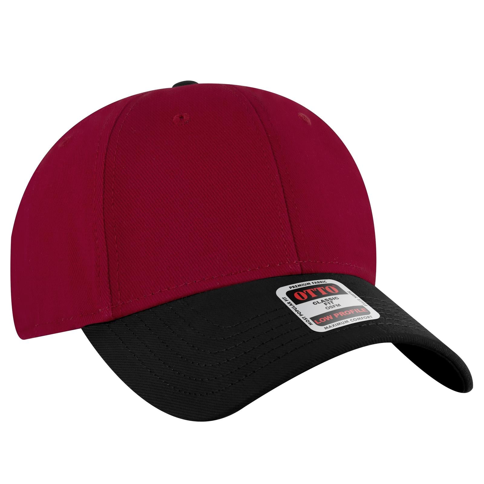 Custom Embroidered or DTF Printed - OTTO CAP® 6 Panel Low Profile Baseball Cap