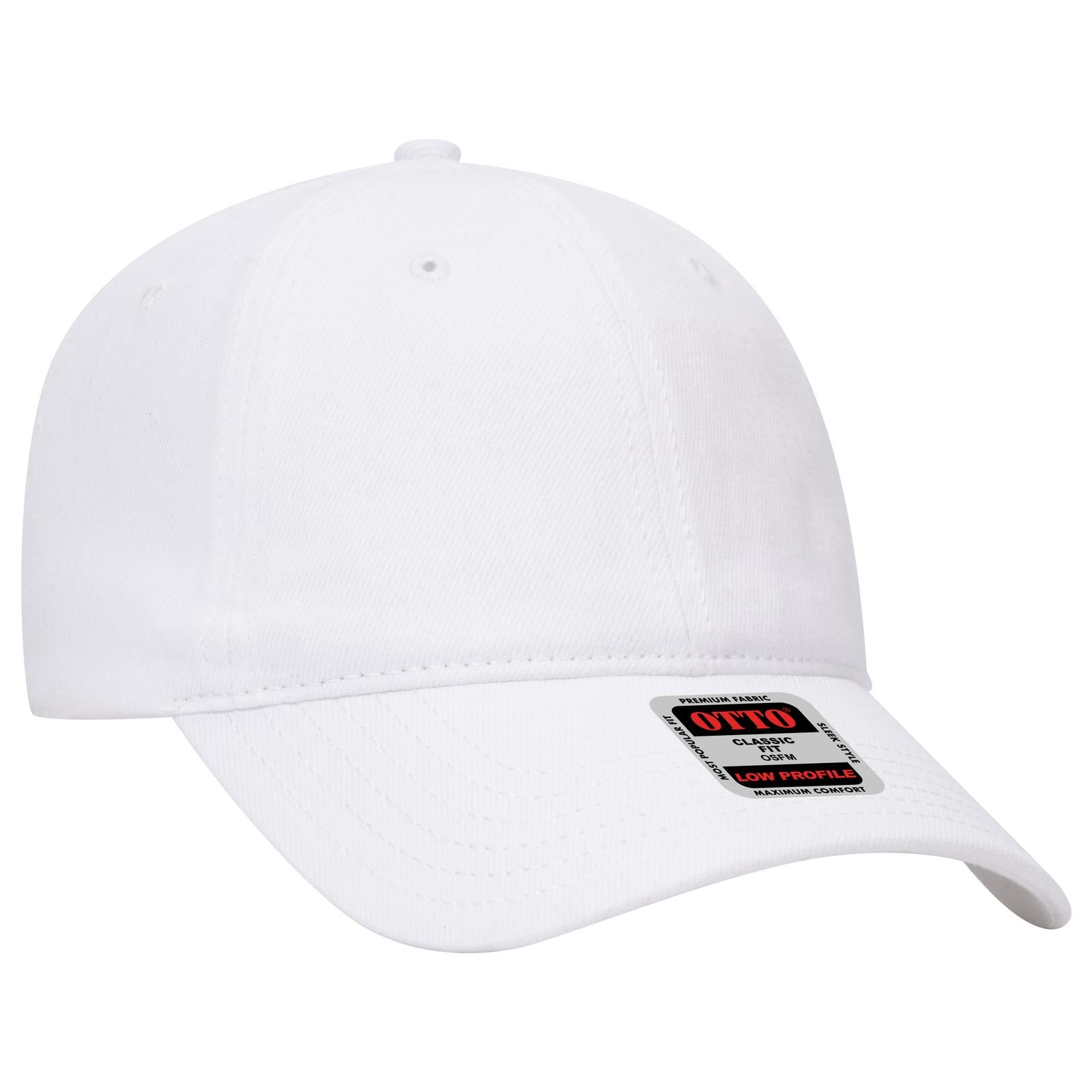 Custom Embroidered or DTF Printed - OTTO CAP® 6 Panel Low Profile Baseball Cap