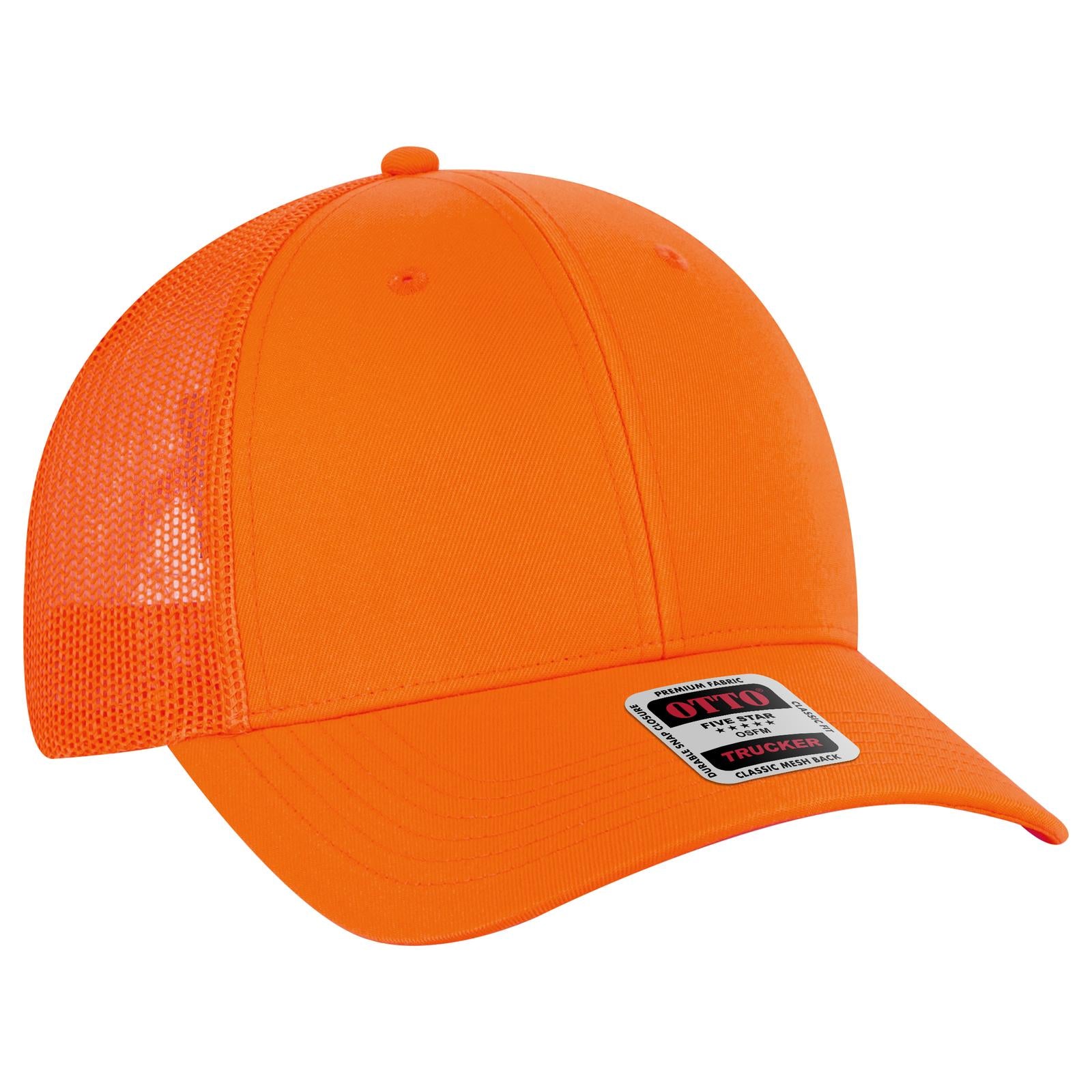 Custom Embroidered or DTF Printed - OTTO CAP® 6 Panel Low Profile Mesh Back Trucker Hat