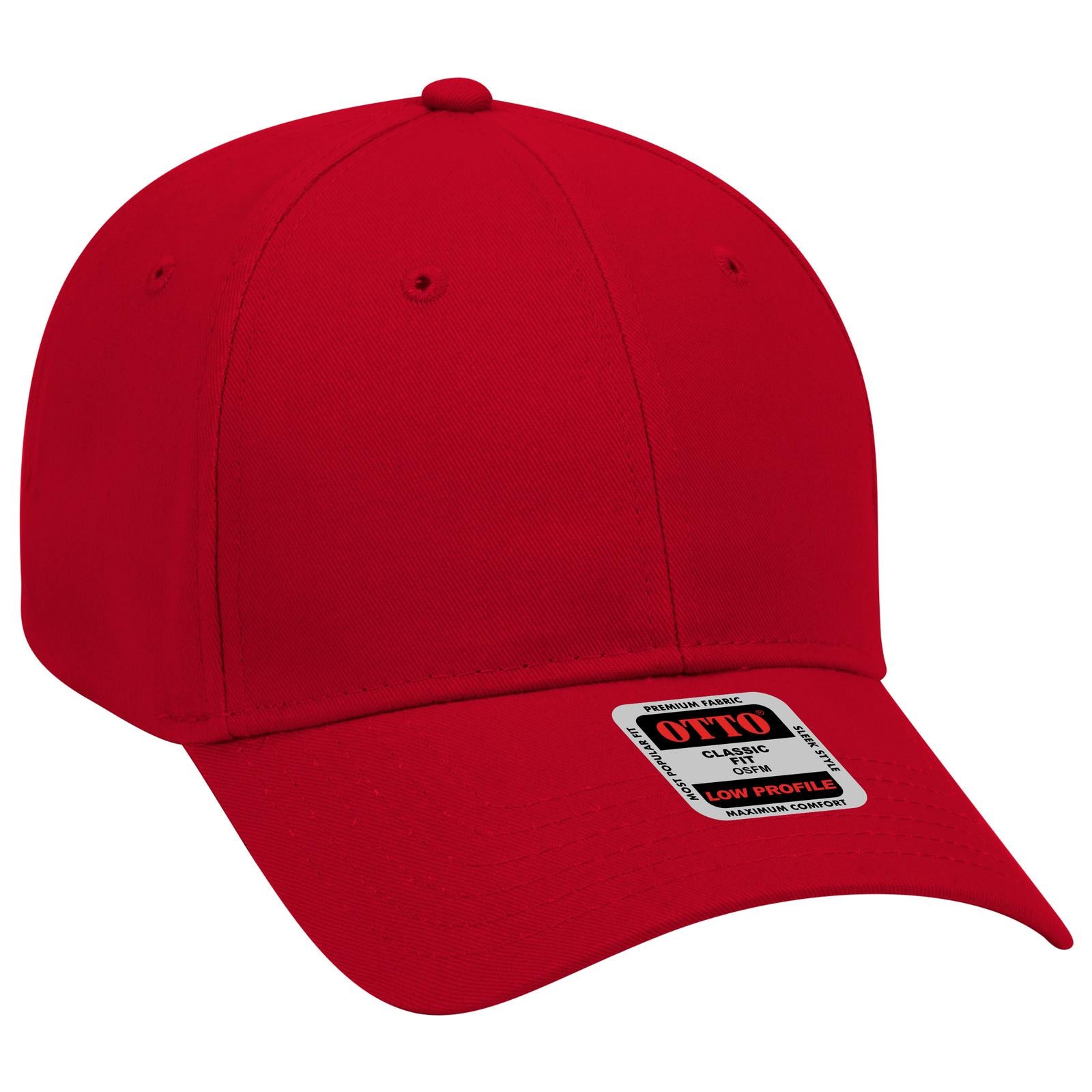 Custom Embroidered or DTF Printed - OTTO CAP® 6 Panel Low Profile Baseball Cap