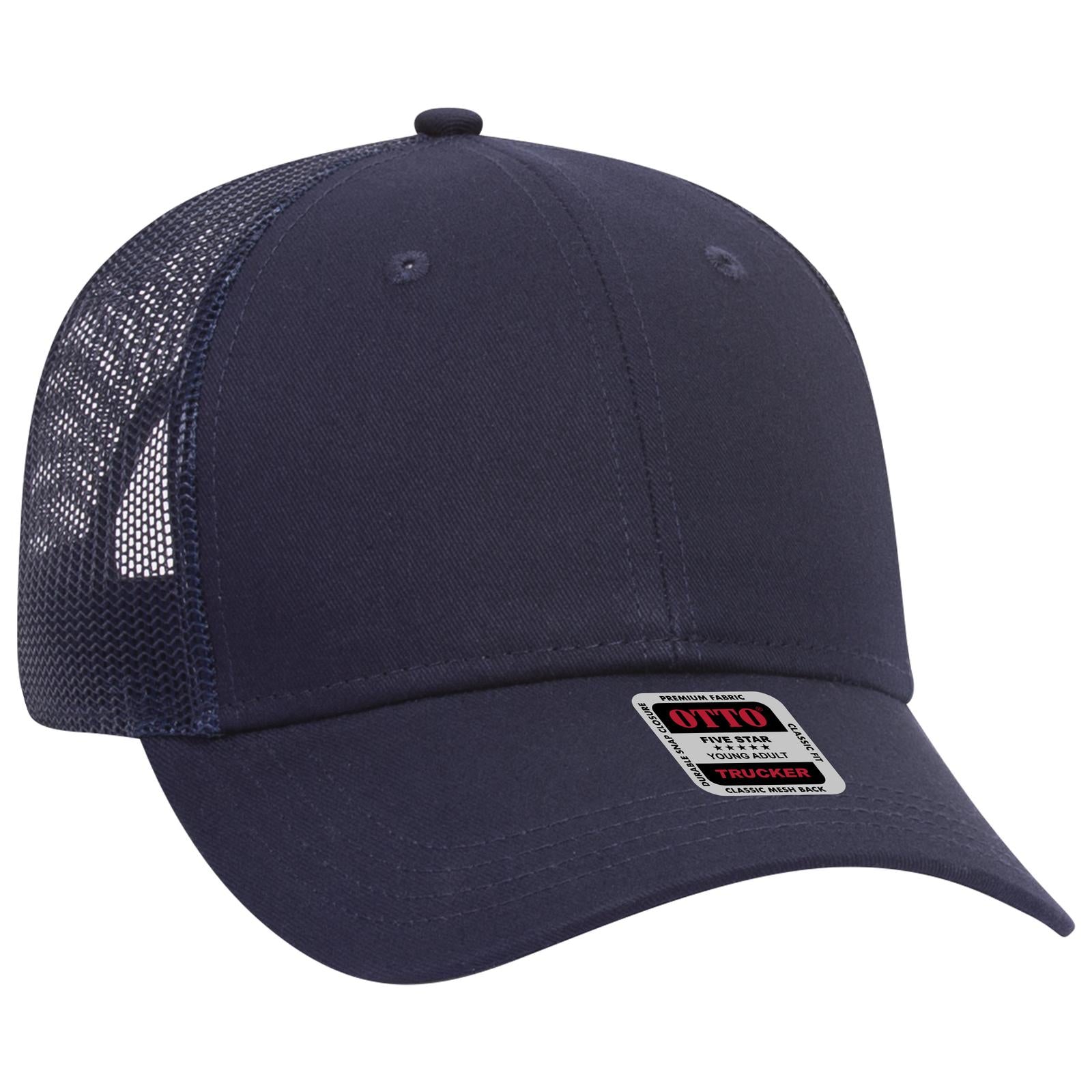 Custom Embroidered or DTF Printed - OTTO CAP® 6 Panel Low Profile Mesh Back Trucker Hat