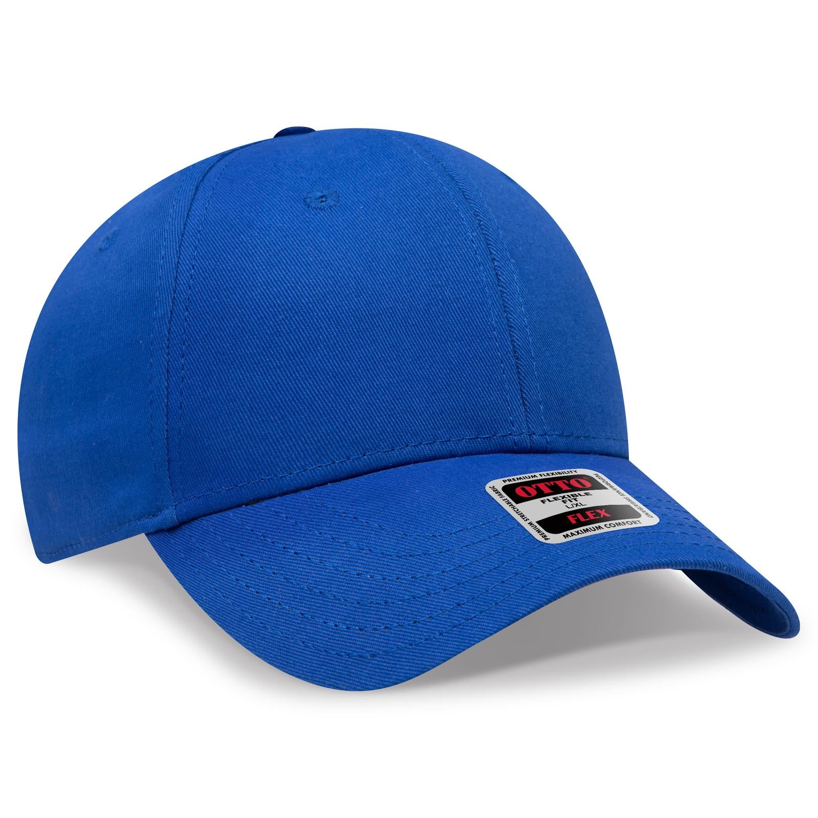 Custom Embroidered or DTF Printed - OTTO CAP® OTTO FLEX® Fitted 6 Panel Low Profile Baseball Cap