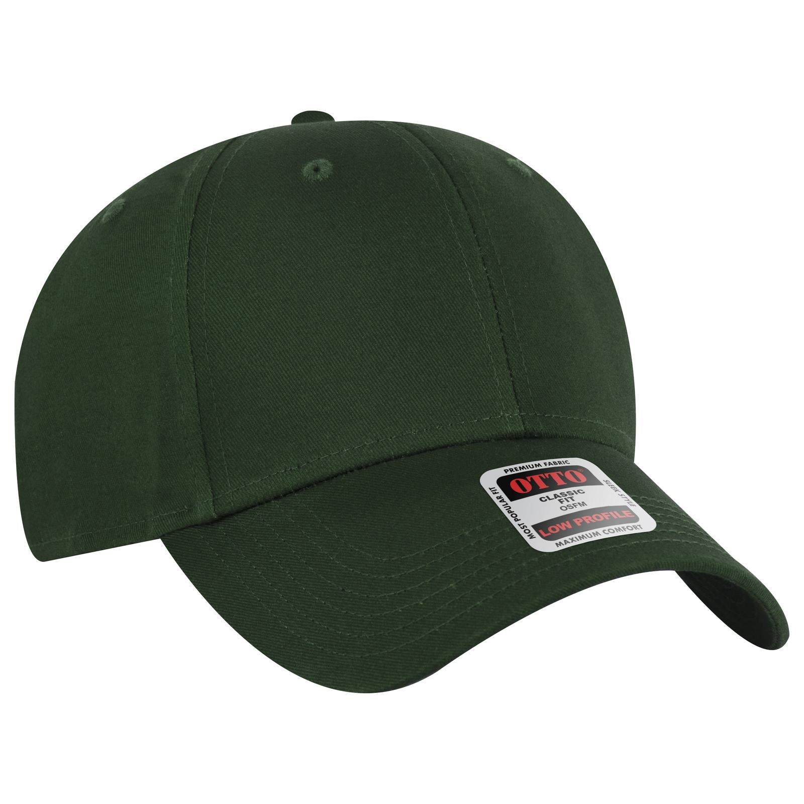 Custom Embroidered or DTF Printed - OTTO CAP® 6 Panel Low Profile Baseball Cap