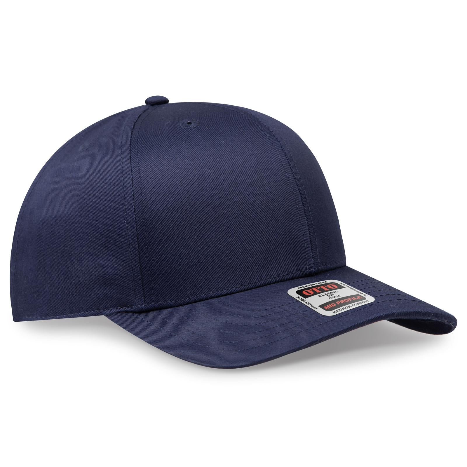 Custom Embroidered or DTF Printed - OTTO CAP® 6 Panel Mid Profile Baseball Cap