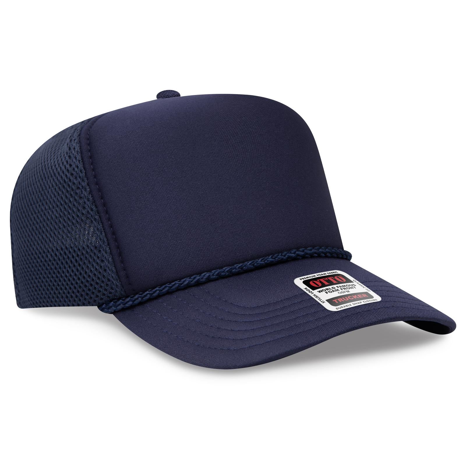 Custom Embroidered or DTF Printed - OTTO CAP® 5 Panel High Crown Air Mesh Back Trucker Hat