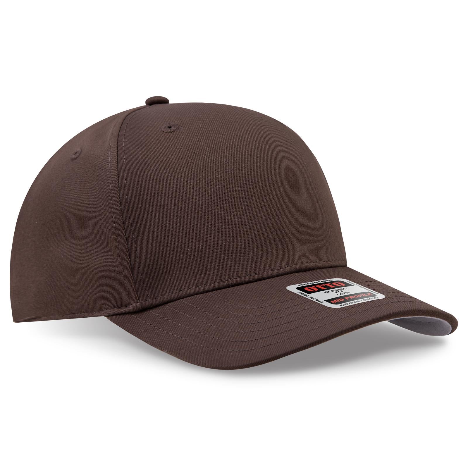 Custom Embroidered or DTF Printed - OTTO CAP® Seamless 6 Panel Mid Profile Baseball Cap