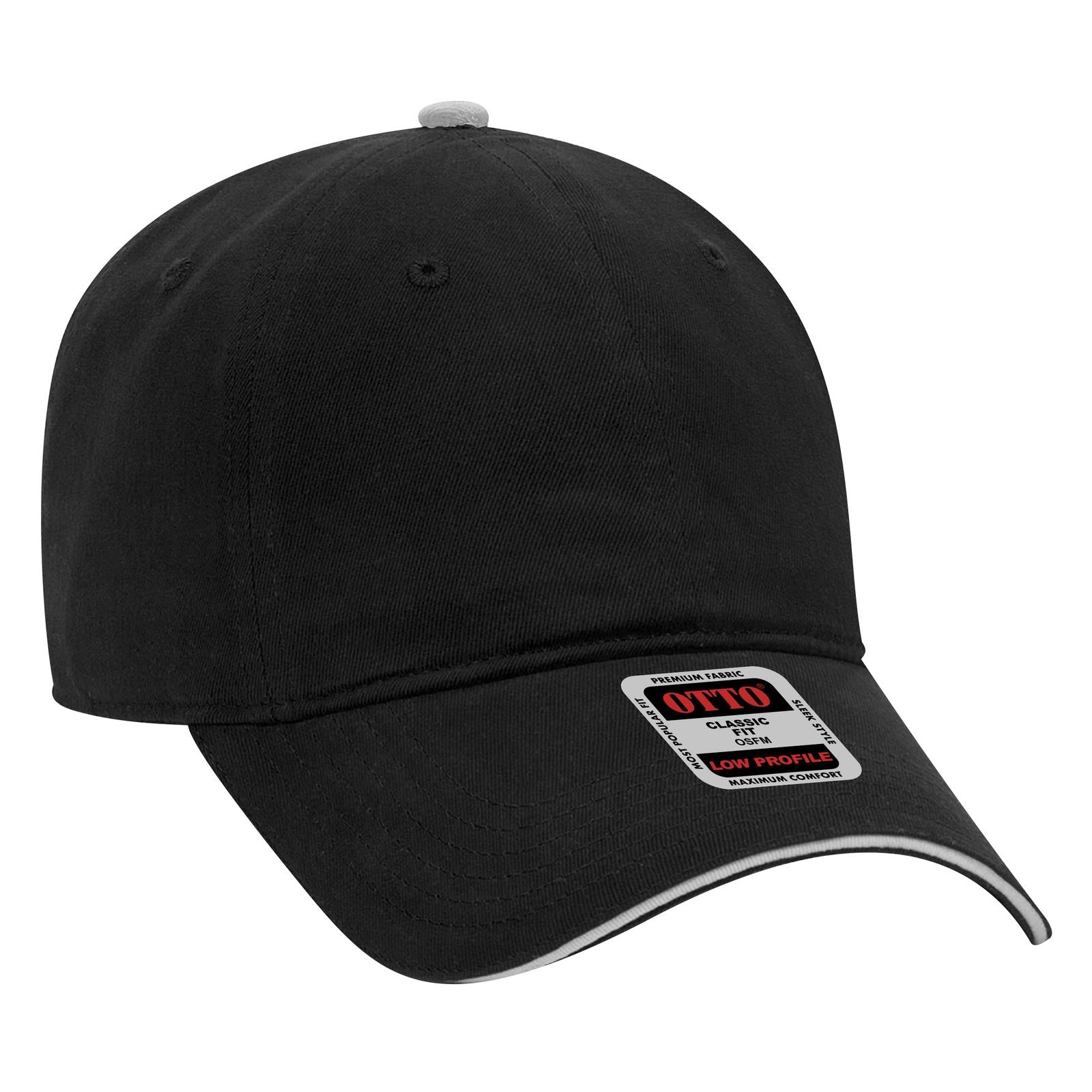 Custom Embroidered or DTF Printed - OTTO CAP® 6 Panel Low Profile Baseball Cap