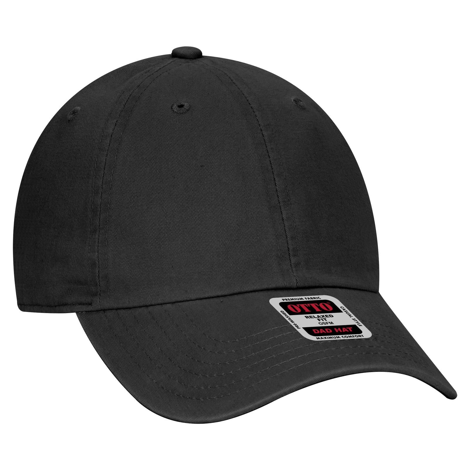 Custom Embroidered or DTF Printed - OTTO CAP® 6 Panel Low Profile Dad Hat