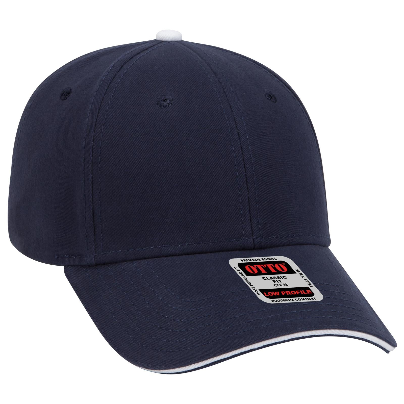 Custom Embroidered or DTF Printed - OTTO CAP® 6 Panel Low Profile Baseball Cap