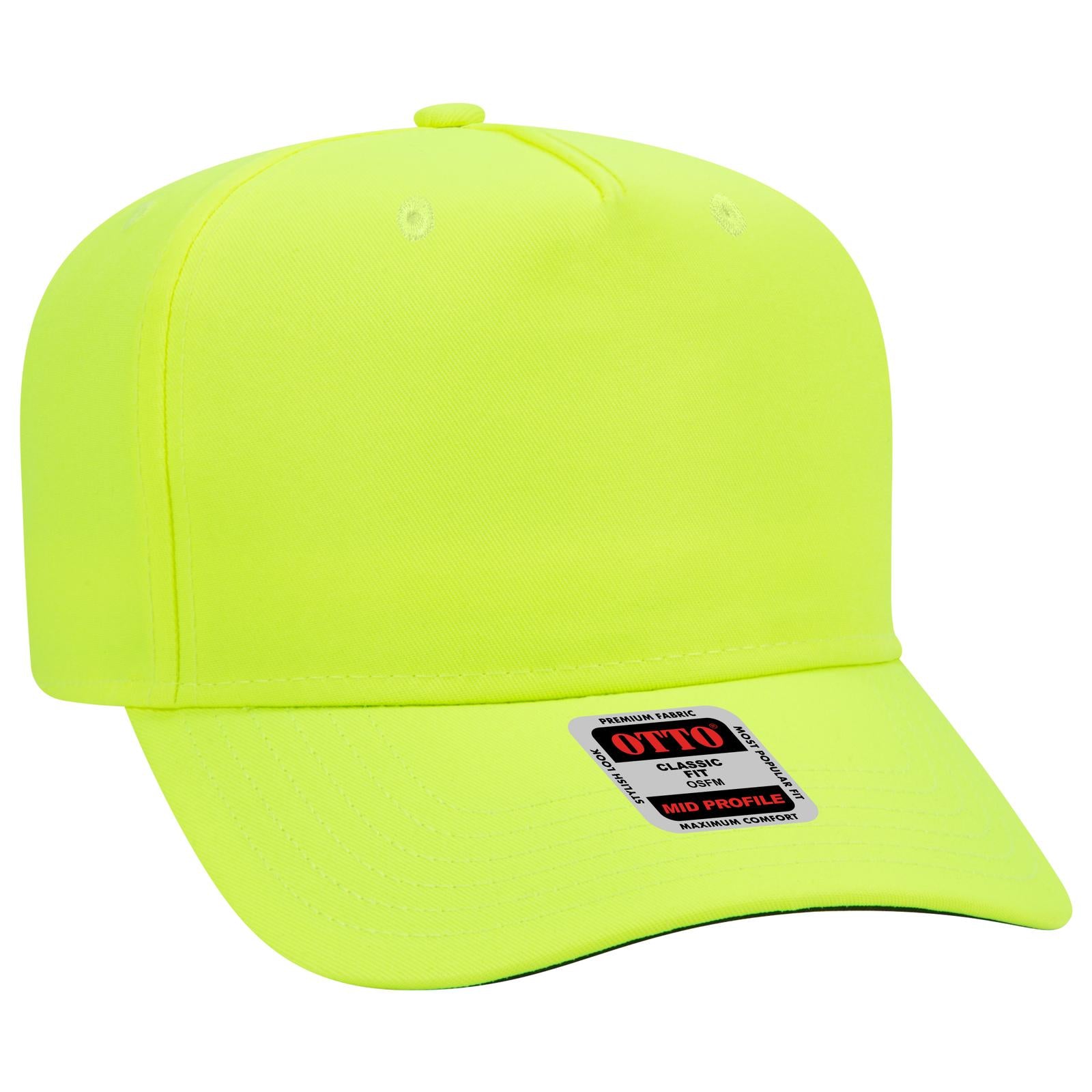 Custom Embroidered - OTTO CAP 5 Panel Mid Profile Baseball Cap