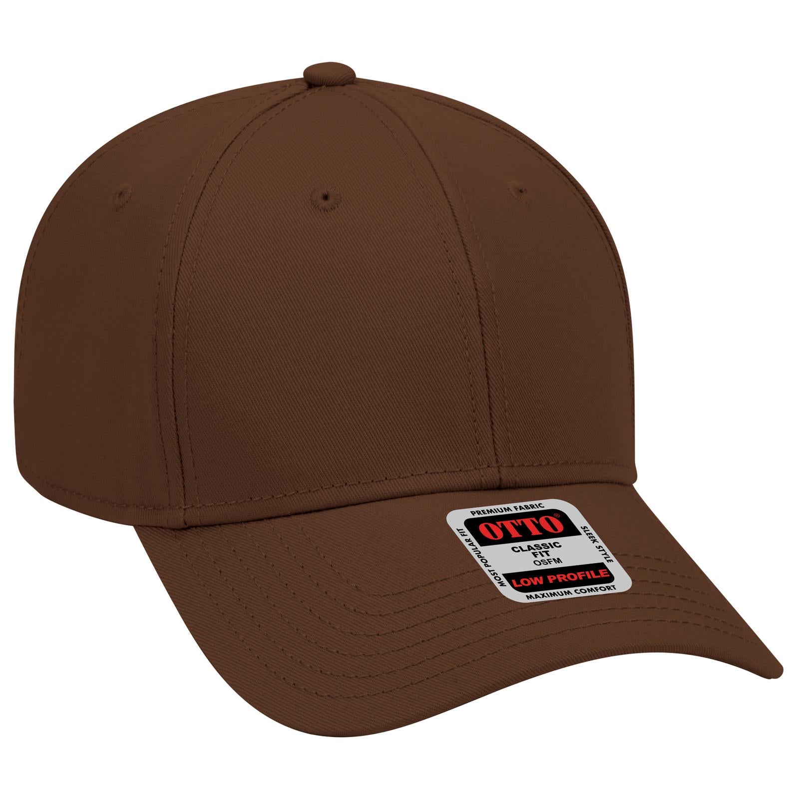 Custom Embroidered or DTF Printed - OTTO CAP® 6 Panel Low Profile Baseball Cap