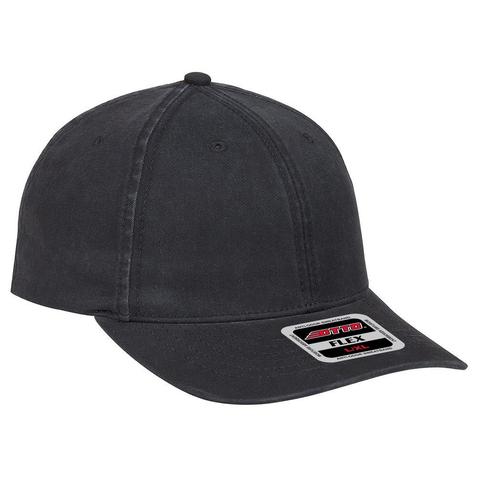 Custom Embroidered or DTF Printed - OTTO CAP® OTTO FLEX® Fitted 6 Panel Slim Fit Low Profile Baseball Cap