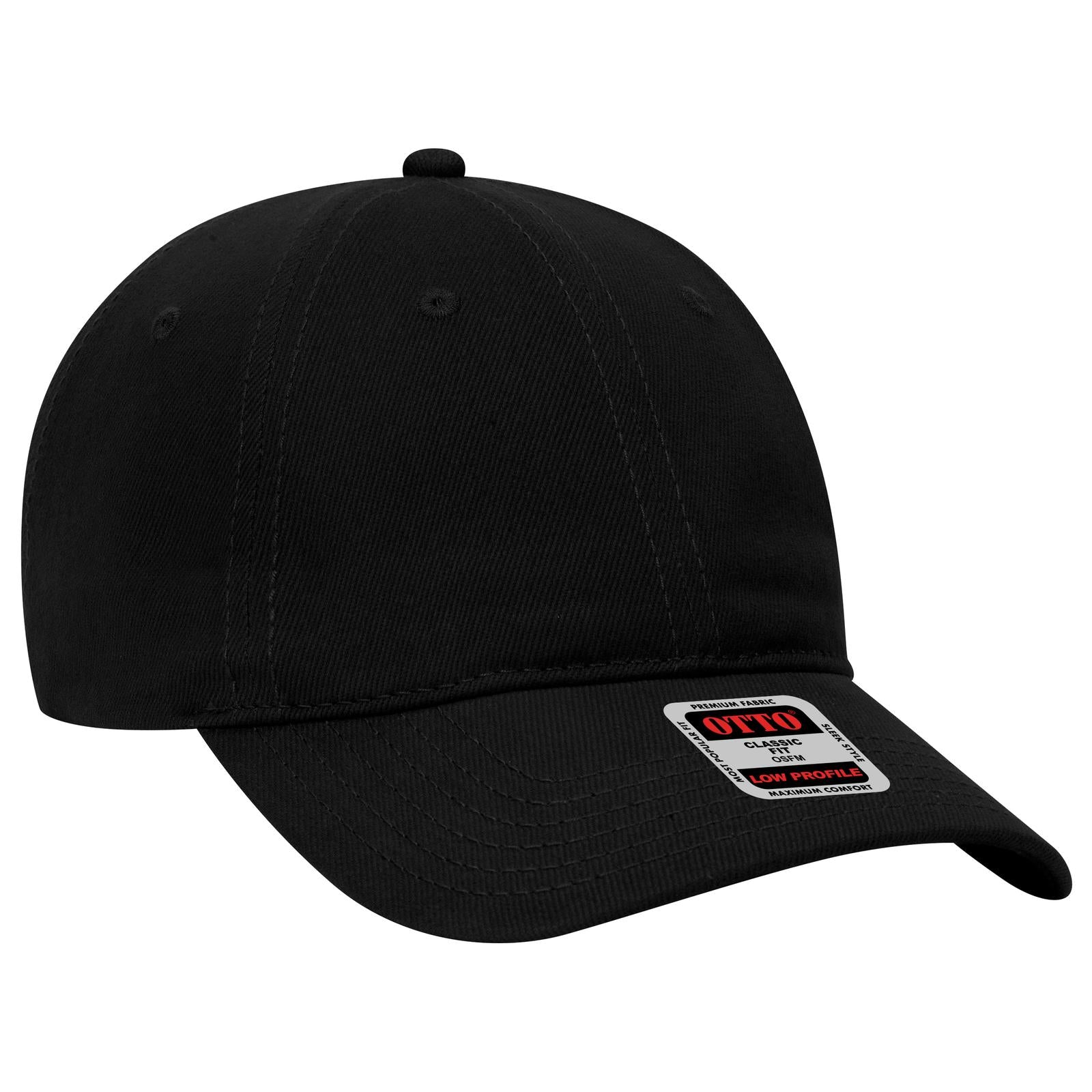 Custom Embroidered or DTF Printed - OTTO CAP® 6 Panel Low Profile Baseball Cap