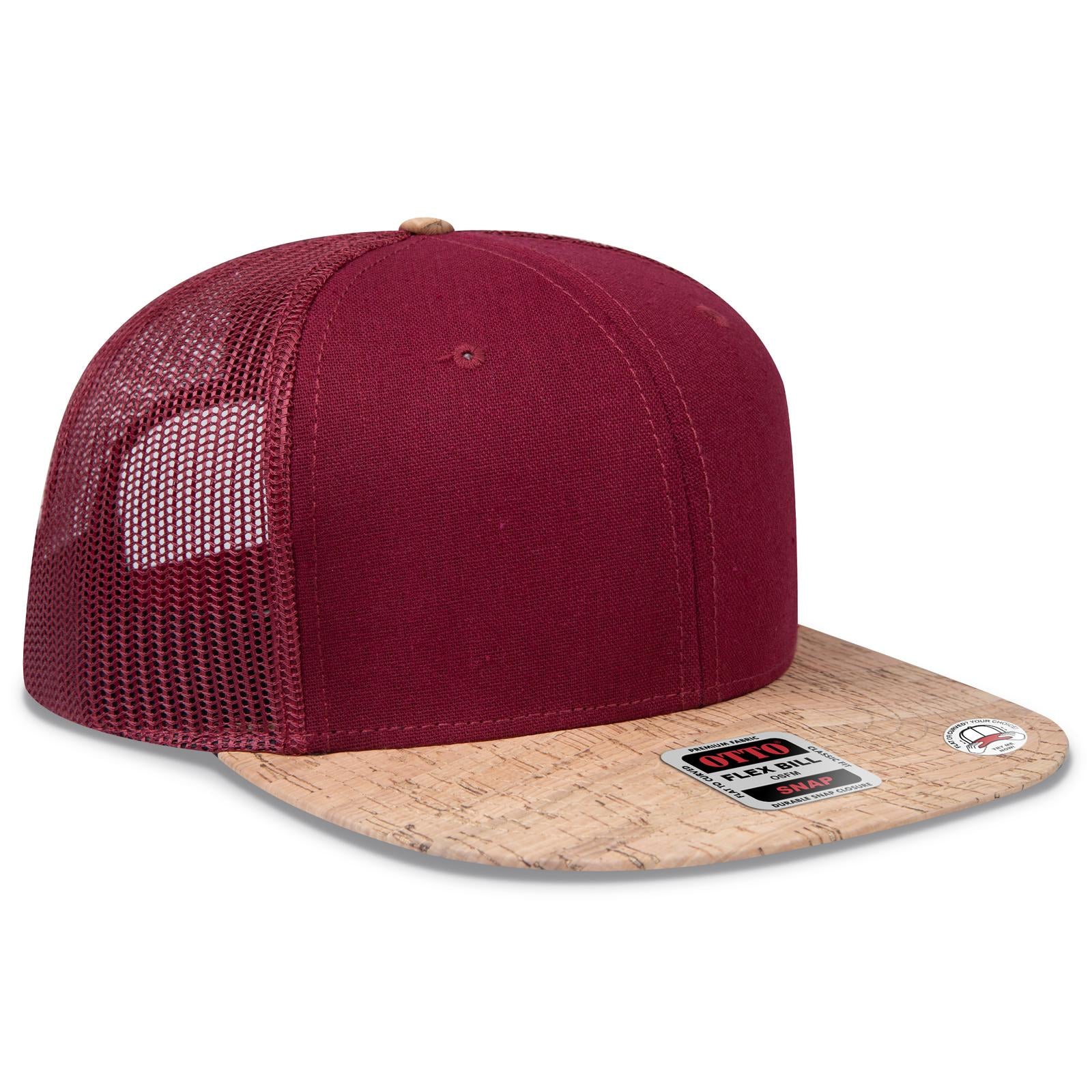 Custom Embroidered or DTF Printed - OTTO CAP® OTTO SNAP 6 Panel Pro Style Mesh Back Trucker Snapback Hat