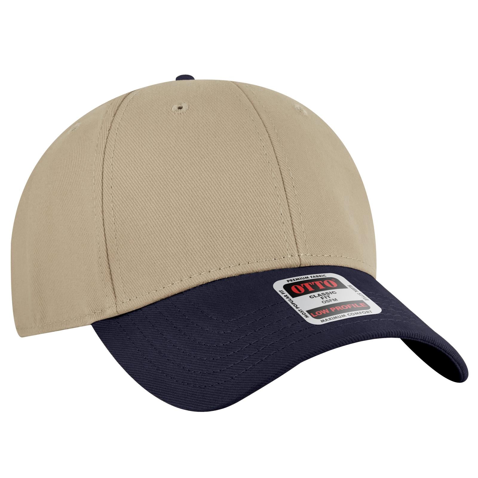 Custom Embroidered or DTF Printed - OTTO CAP® 6 Panel Low Profile Baseball Cap