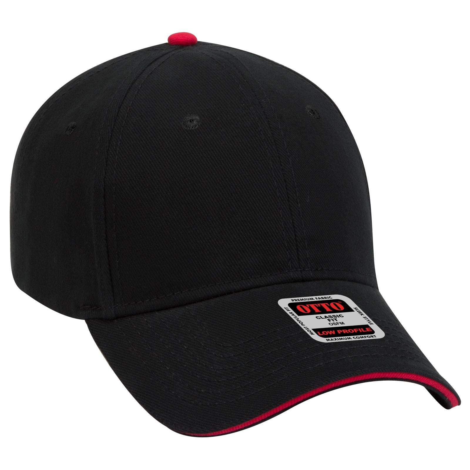 Custom Embroidered or DTF Printed - OTTO CAP® 6 Panel Low Profile Baseball Cap