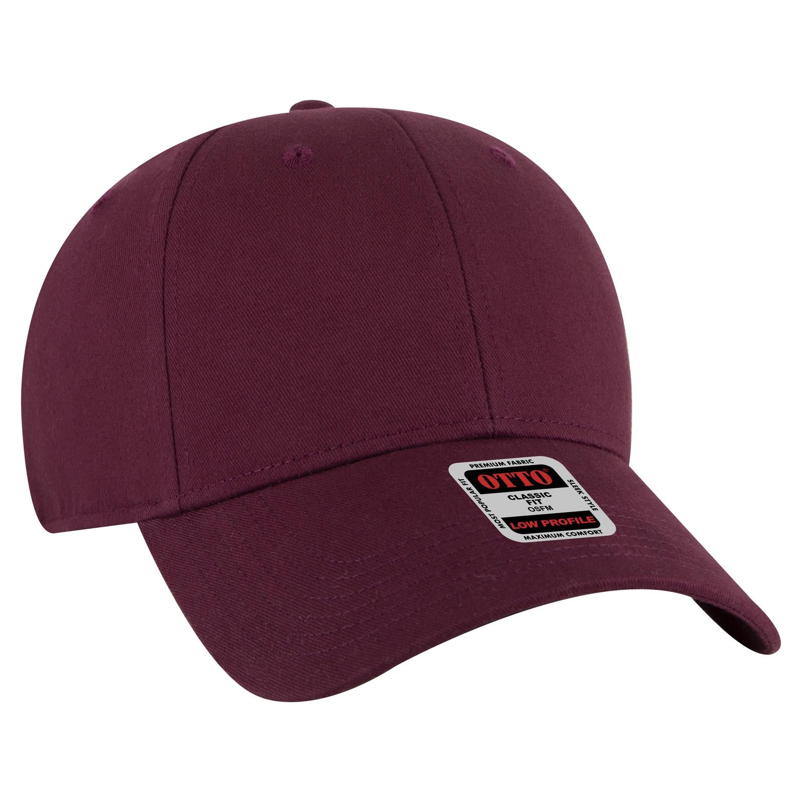 Custom Embroidered or DTF Printed - OTTO CAP® 6 Panel Low Profile Baseball Cap
