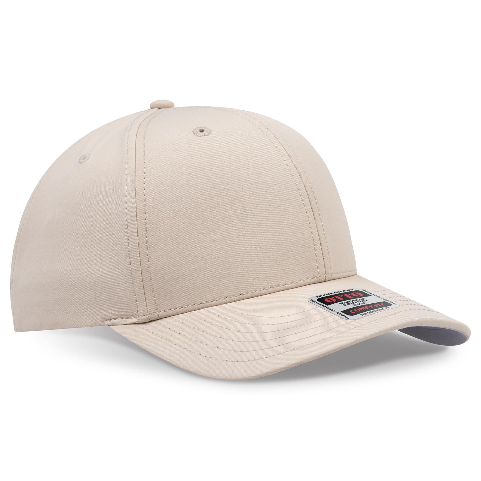 Custom Embroidered or DTF Printed - OTTO CAP® OTTO COMFY FIT® 6 Panel Mid Profile Baseball Cap