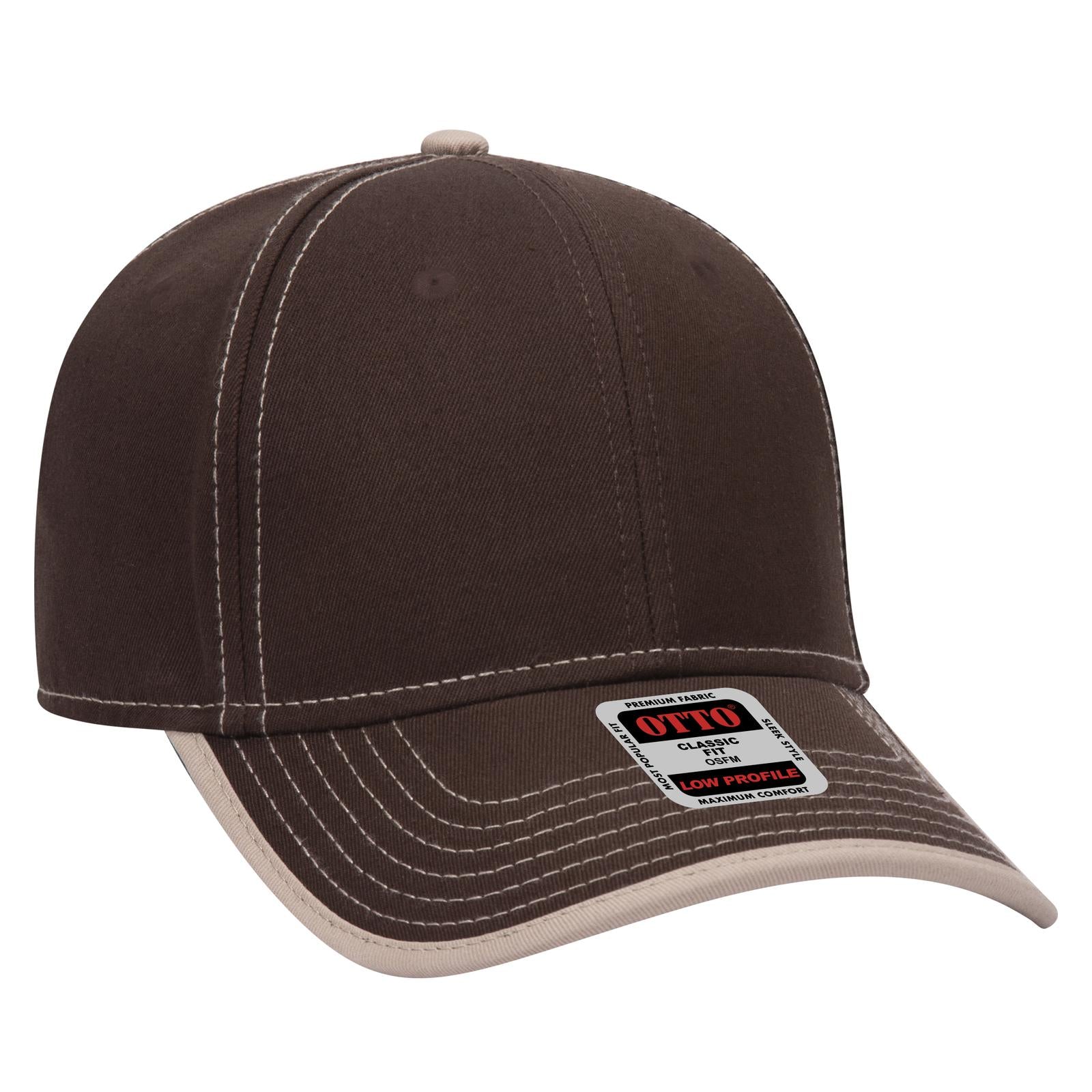 Custom Embroidered or DTF Printed - OTTO CAP® 6 Panel Low Profile Baseball Cap