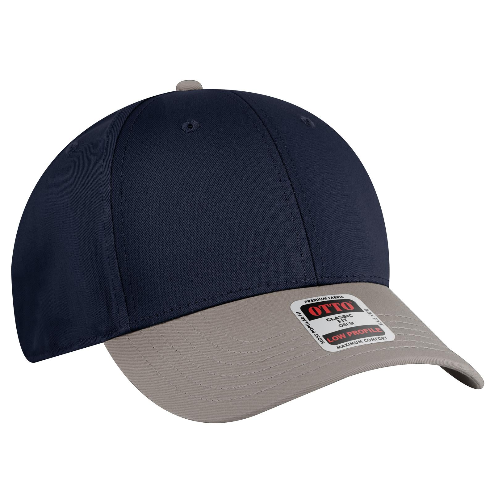 Custom Embroidered or DTF Printed - OTTO CAP® 6 Panel Low Profile Baseball Cap