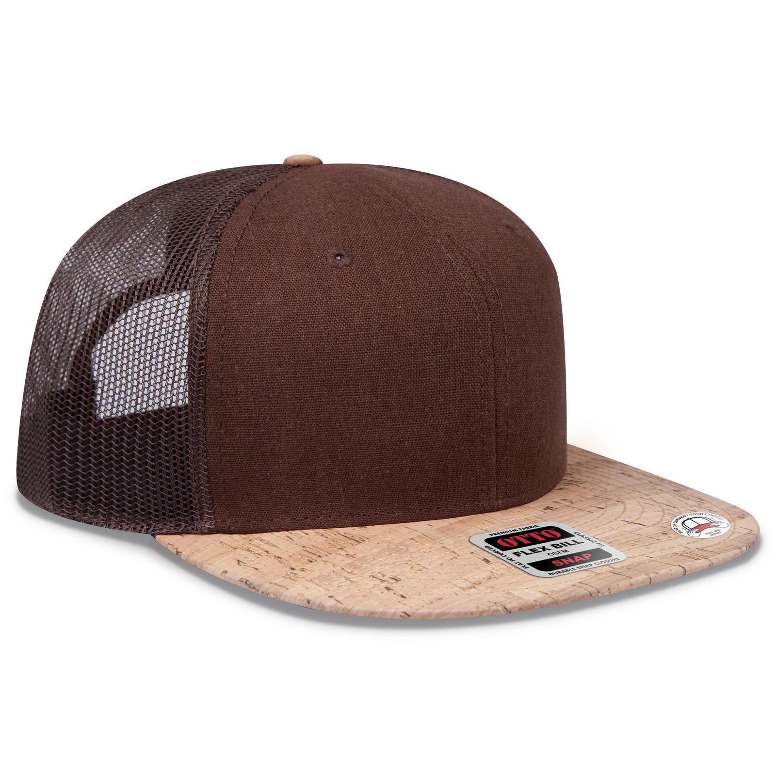 Custom Embroidered or DTF Printed - OTTO CAP® OTTO SNAP 6 Panel Pro Style Mesh Back Trucker Snapback Hat