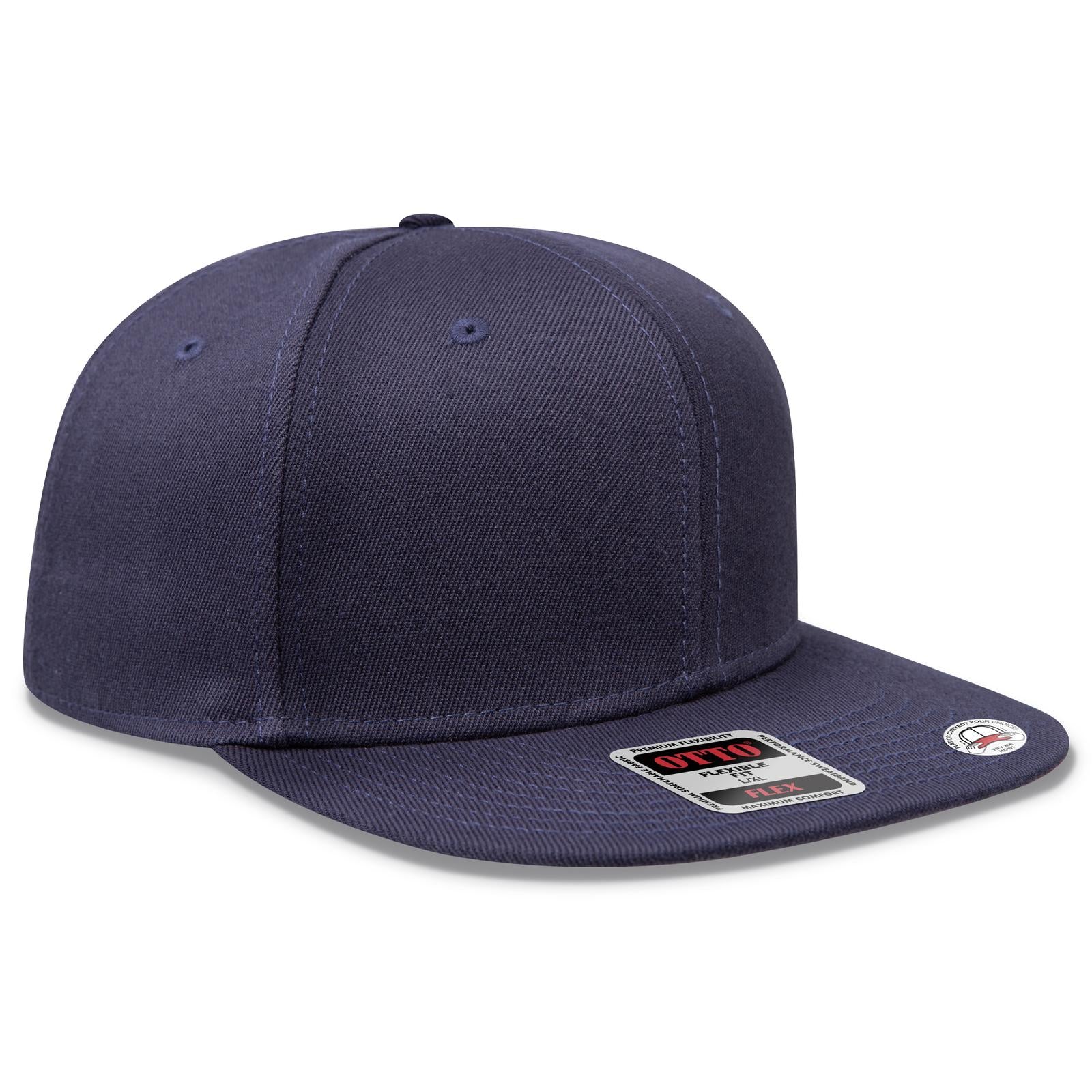 Custom Embroidered or DTF Printed - OTTO CAP® OTTO FLEX® Fitted 6 Panel Pro Style Baseball Cap