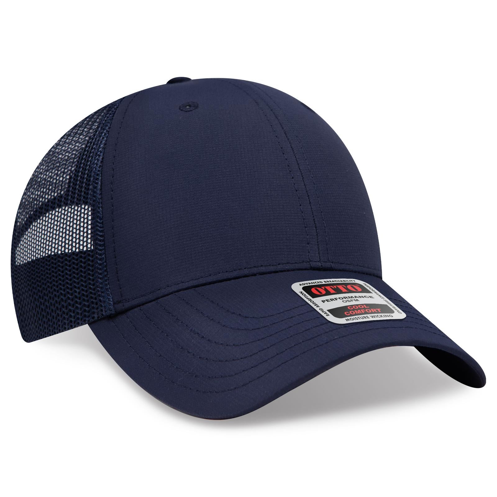 Custom Embroidered or DTF Printed - OTTO CAP® 6 Panel Low Profile Mesh Back Trucker Hat