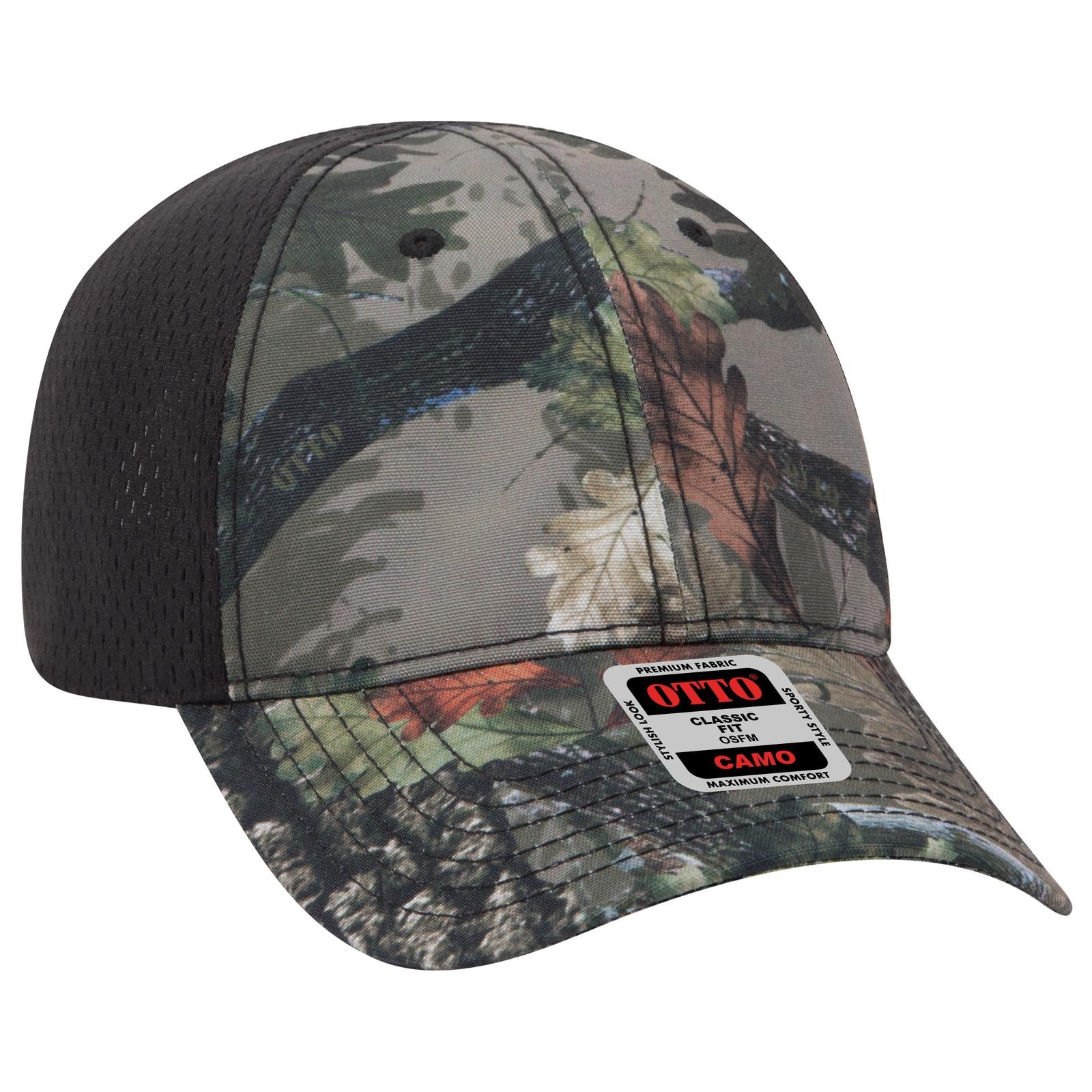 Custom Embroidered or DTF Printed - OTTO CAP® Camouflage 6 Panel Low Profile Baseball Cap
